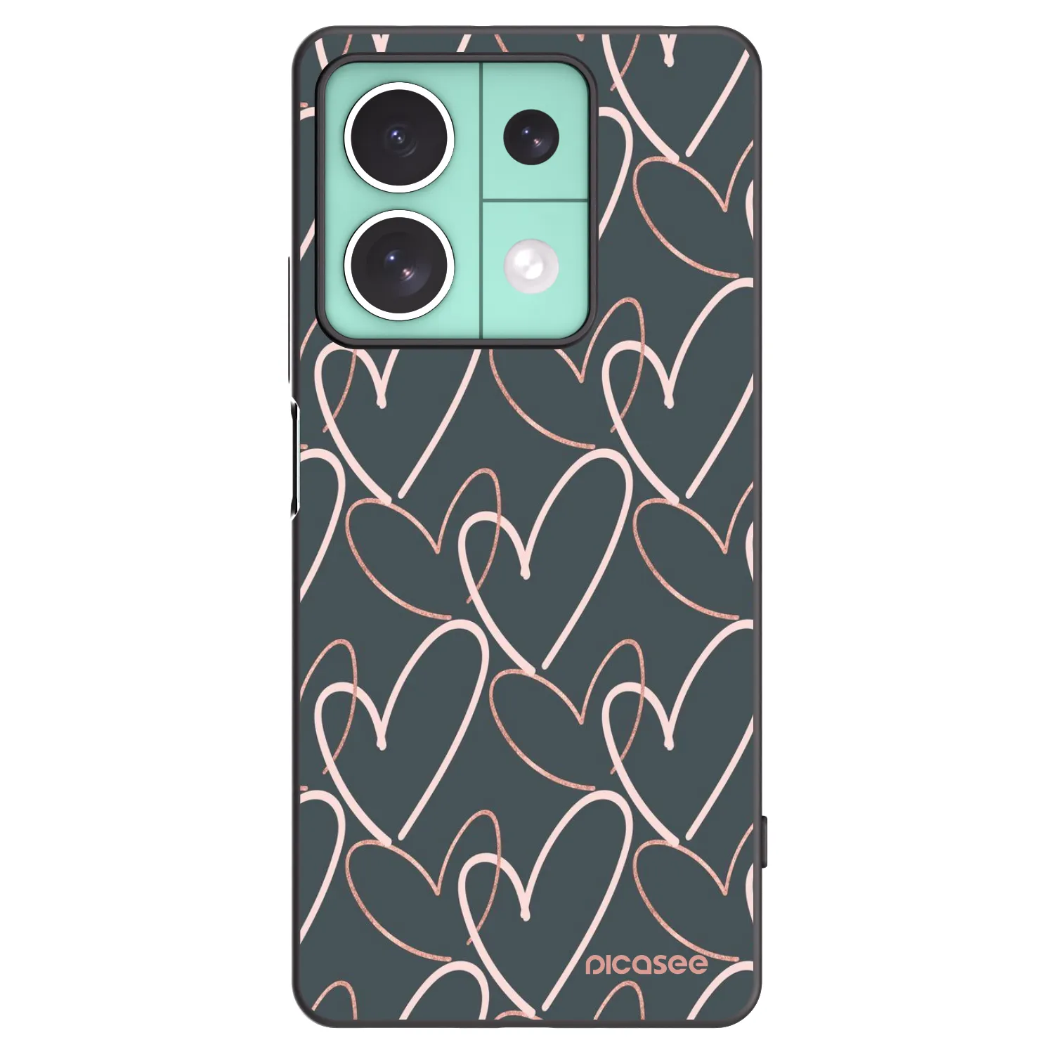 Picasee silikonski črni ovitek za Xiaomi Redmi Note 13 5G - Lots of love