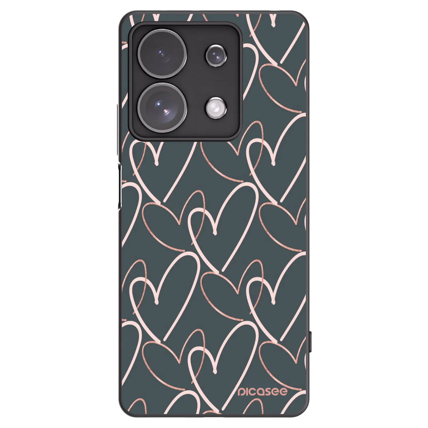 Picasee silikonski črni ovitek za Xiaomi Redmi Note 13 Pro 4G - Lots of love