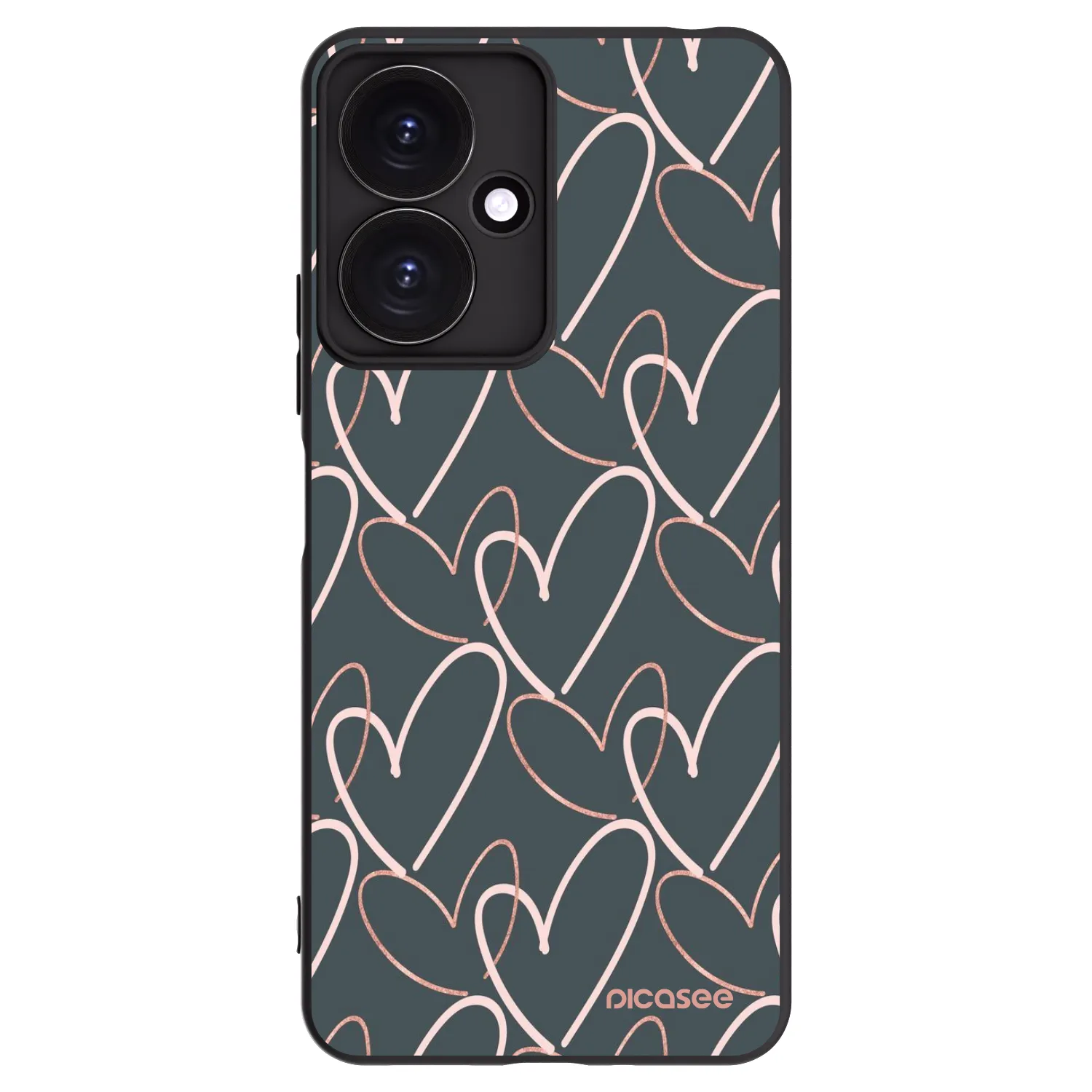 Picasee silikonski črni ovitek za Xiaomi Redmi 13C 5G - Lots of love