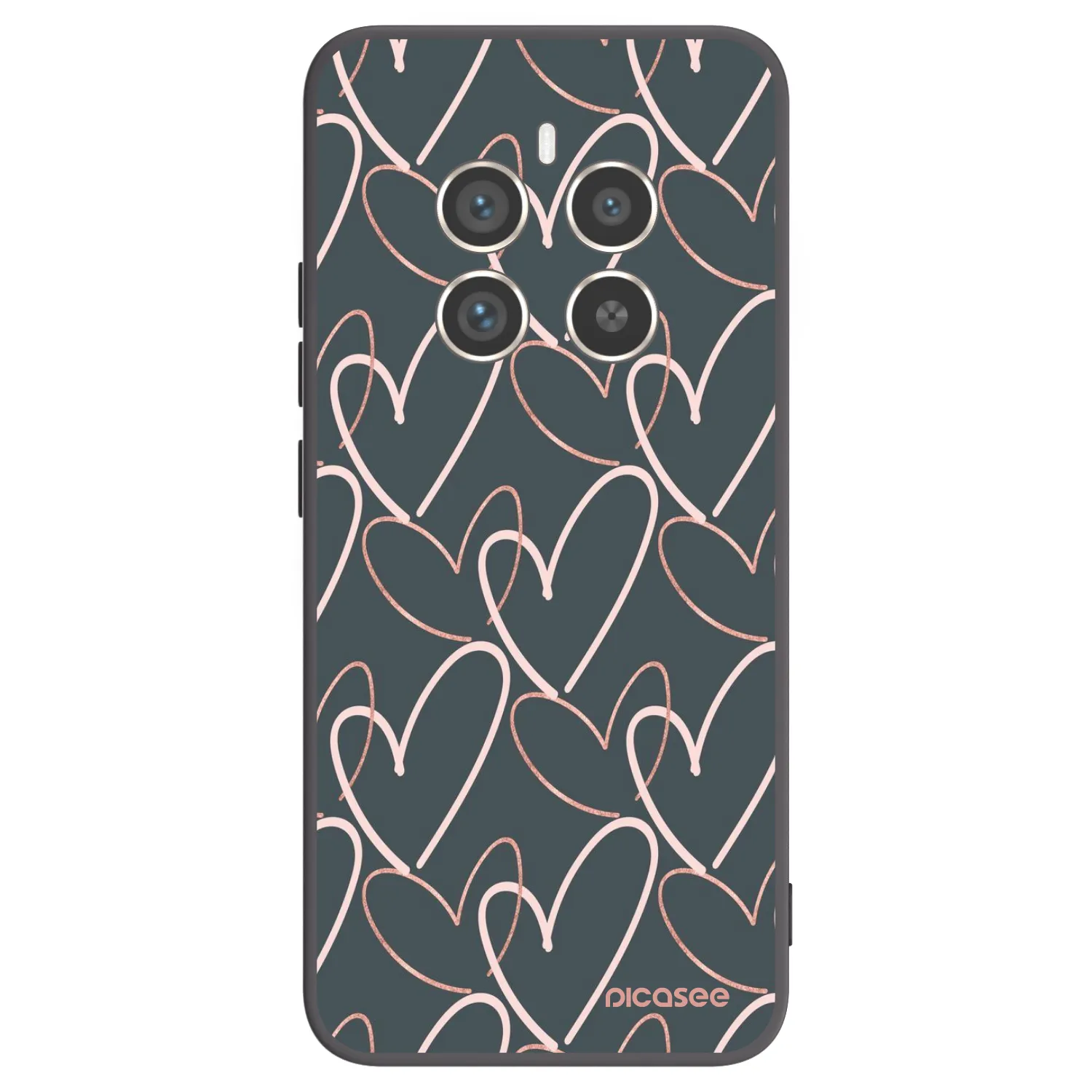 Picasee silikonski črni ovitek za Realme 12 Pro 5G - Lots of love