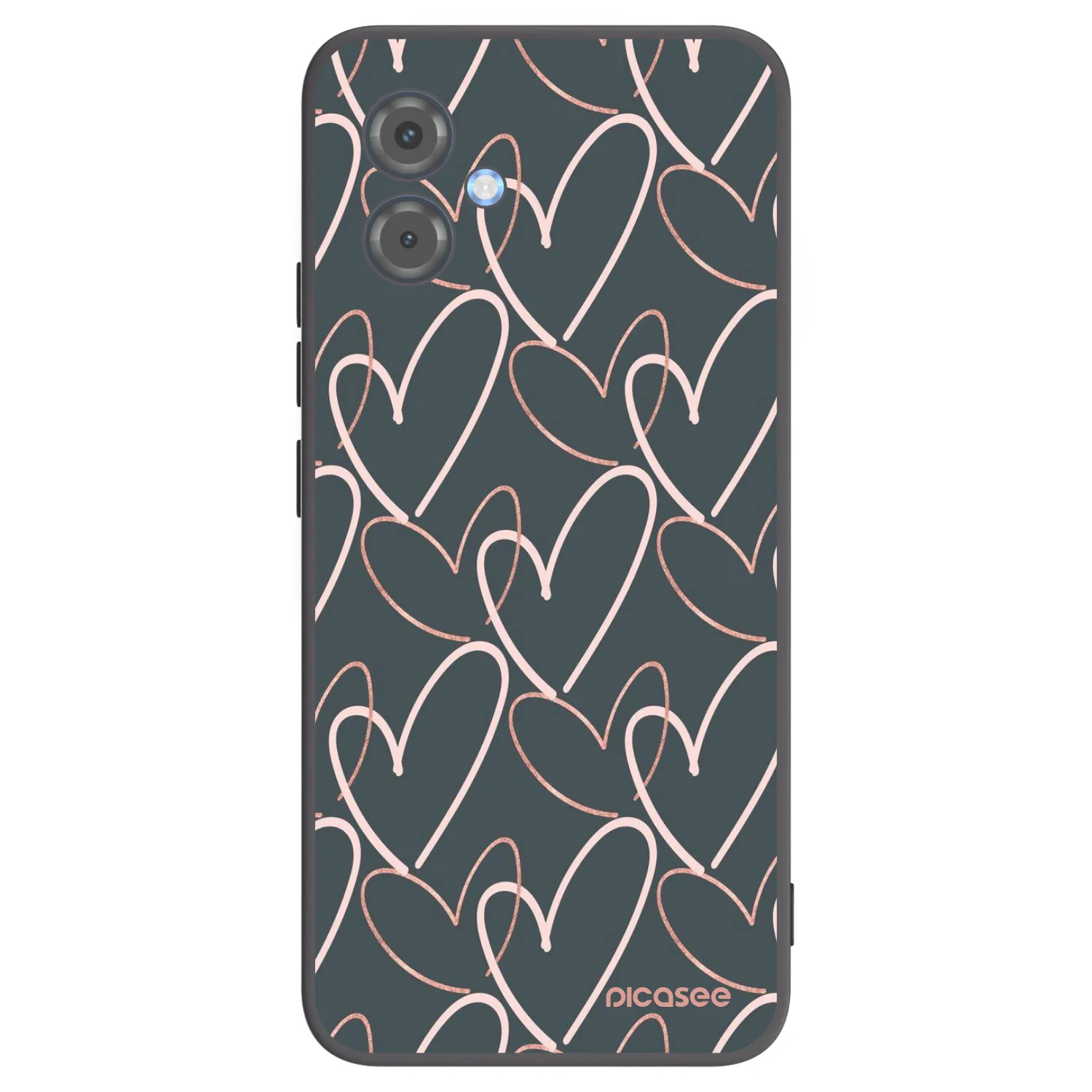 Picasee silikonski črni ovitek za Motorola Moto G14 - Lots of love