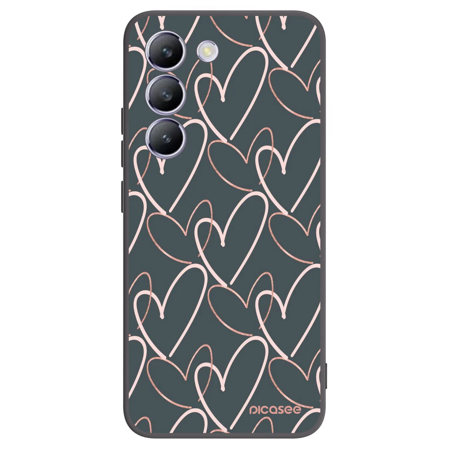 Picasee silikonski črni ovitek za Vivo V40 SE 5G - Lots of love