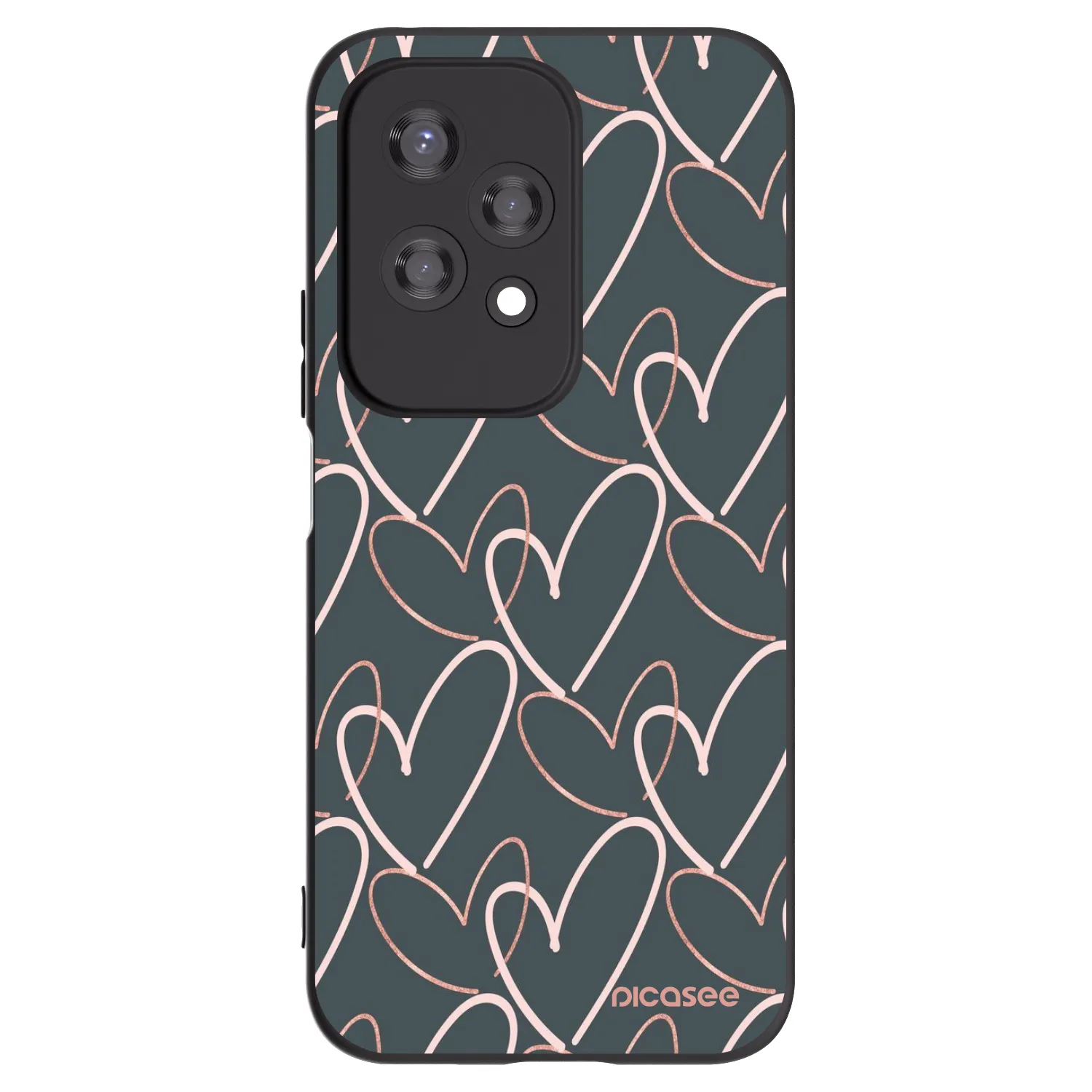 Picasee silikonski črni ovitek za Honor 200 Lite - Lots of love