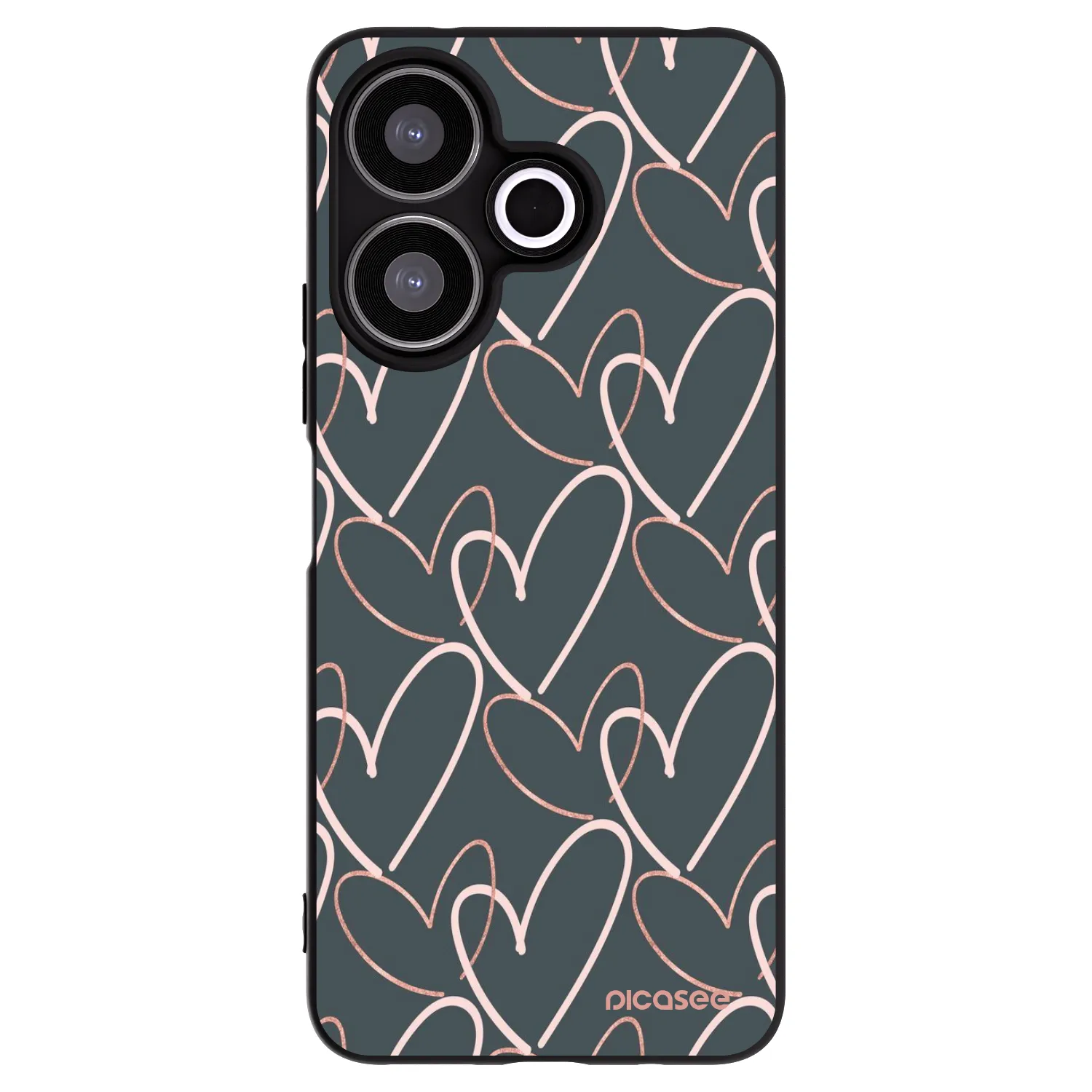 Picasee silikonski črni ovitek za Xiaomi Redmi 13 4G - Lots of love