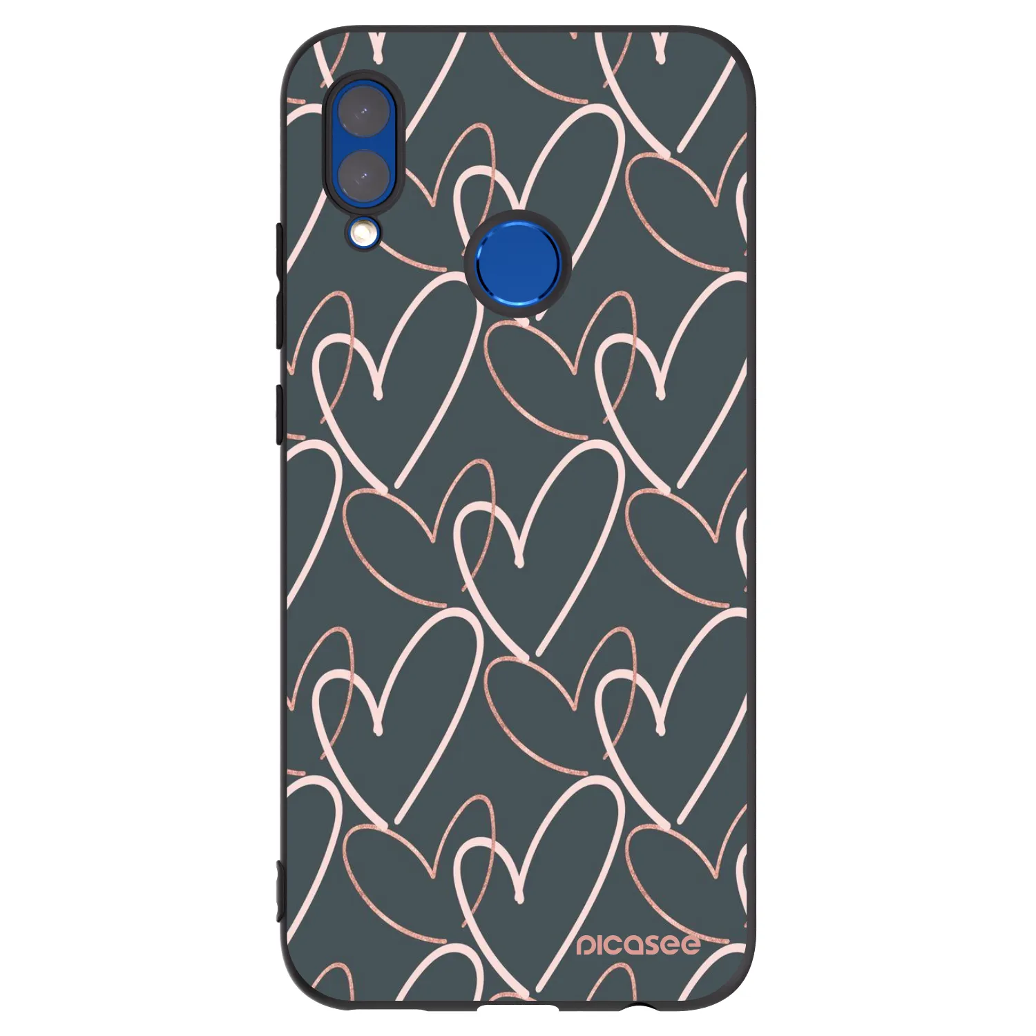 Picasee silikonski črni ovitek za Huawei P Smart 2019 - Lots of love