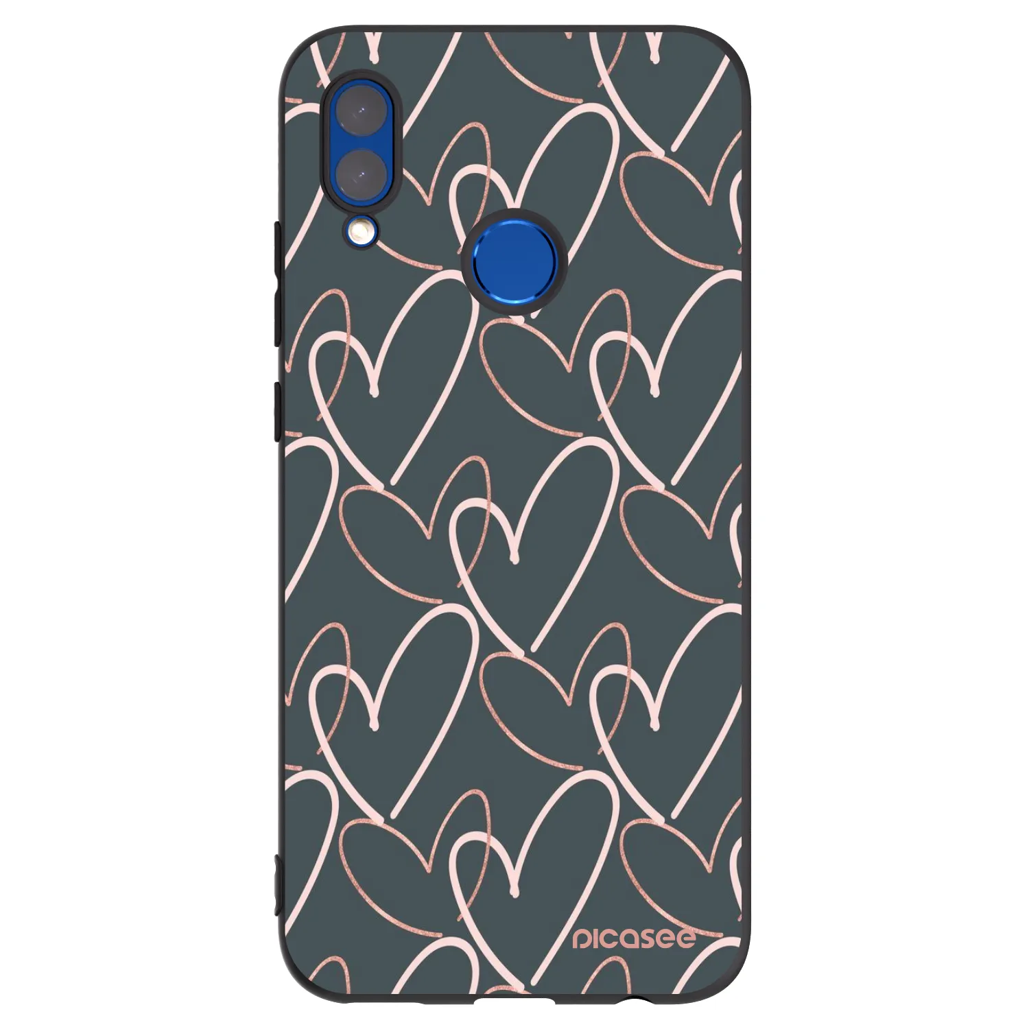 Picasee silikonski črni ovitek za Honor 10 Lite - Lots of love