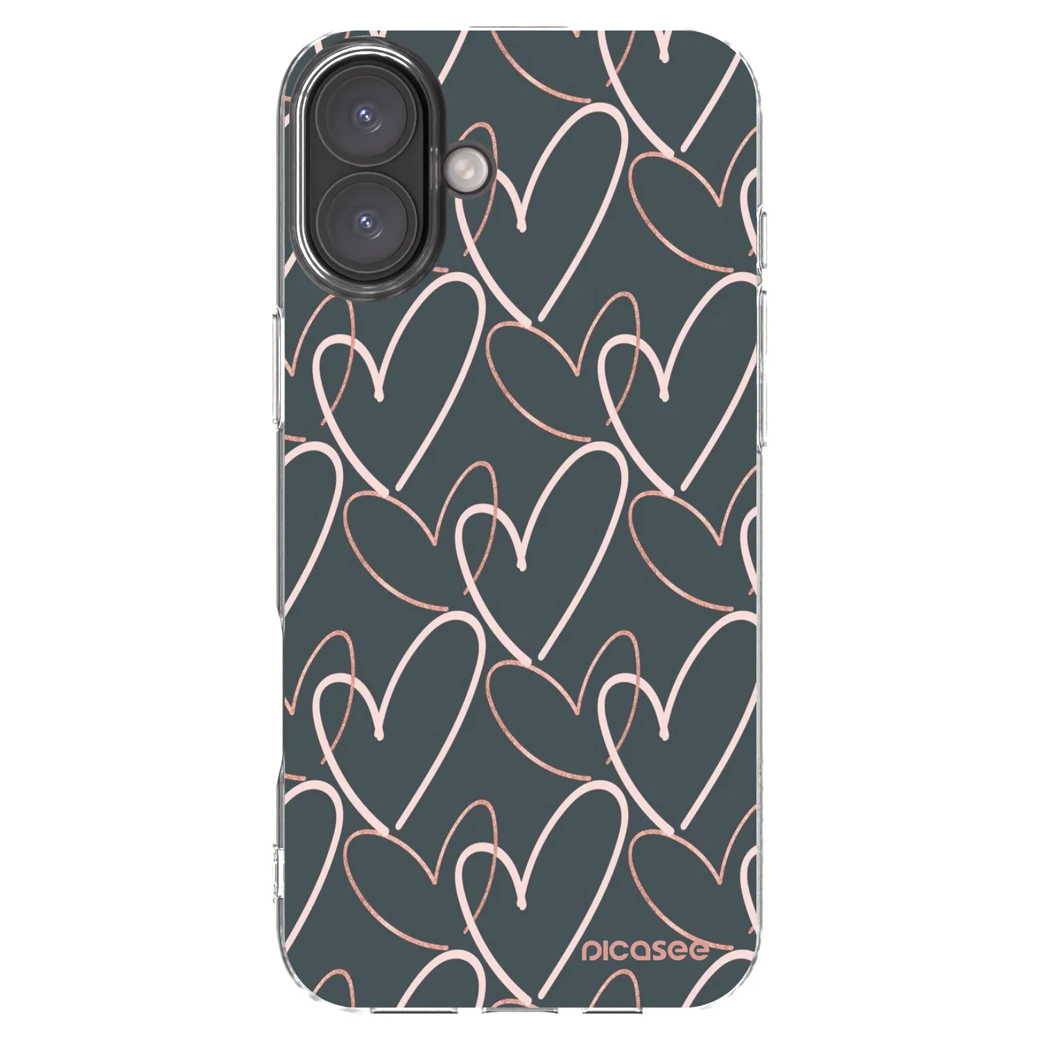 Picasee silikonski prozorni ovitek za Apple iPhone 16 Plus - Lots of love