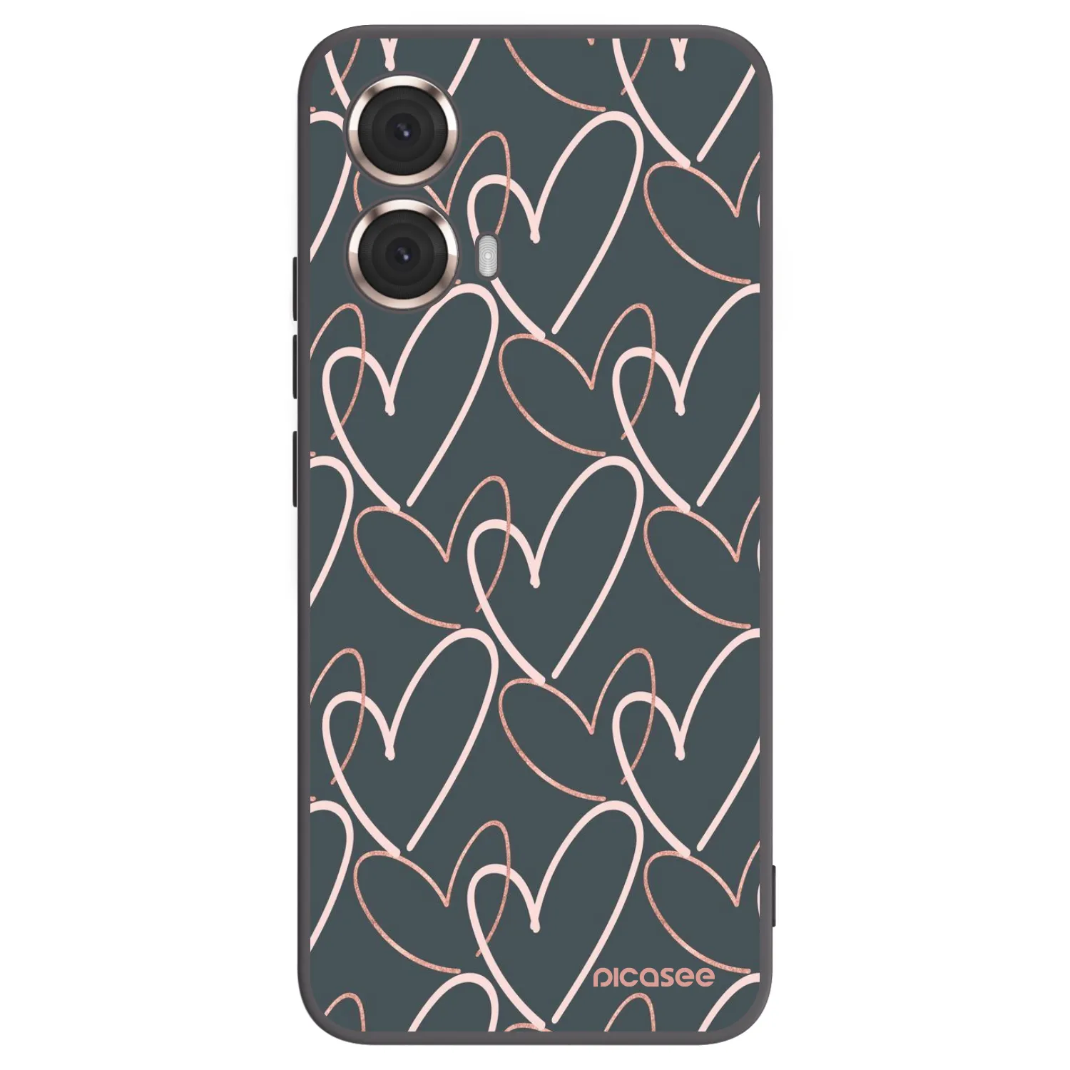 Picasee silikonski črni ovitek za Motorola Moto G85 - Lots of love