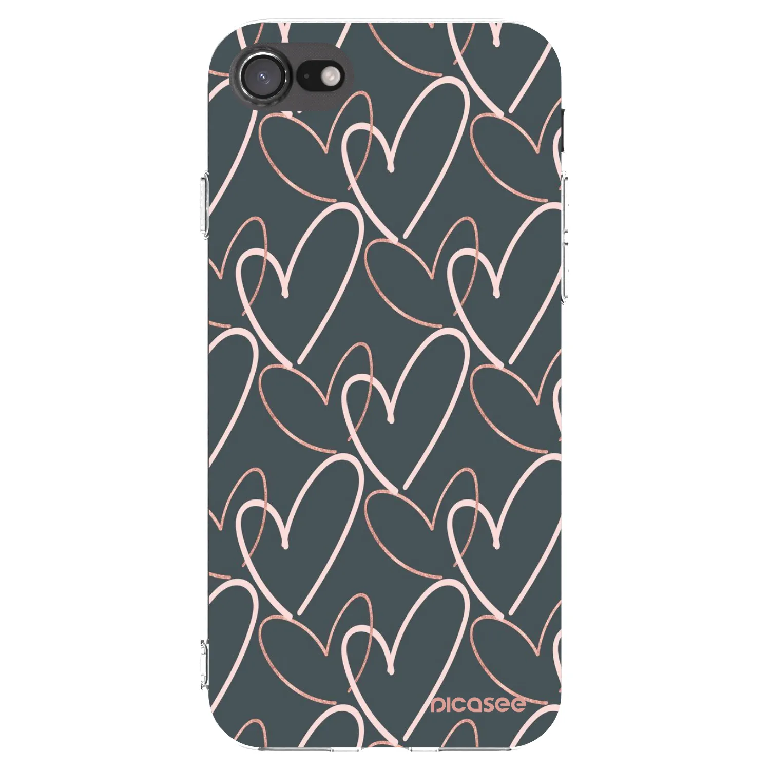 Picasee silikonski prozorni ovitek za Apple iPhone 7 - Lots of love