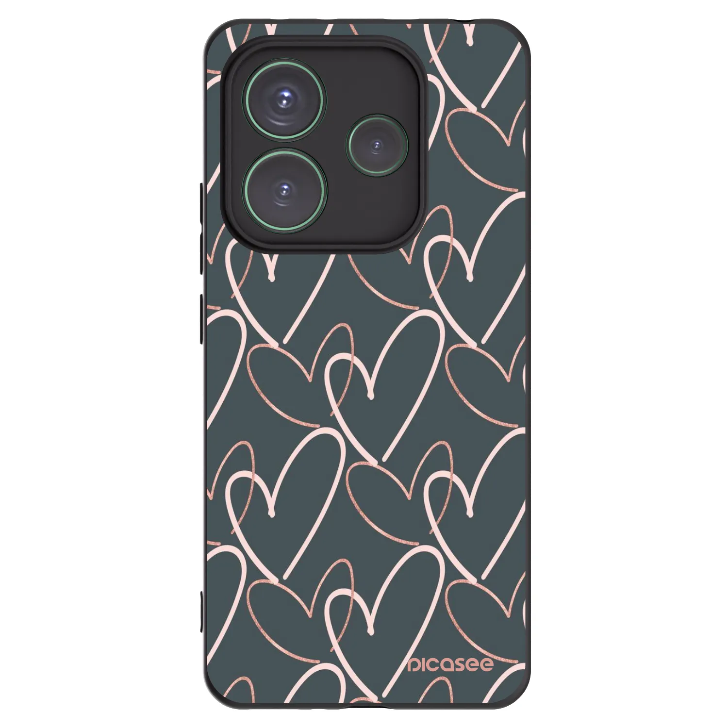 Picasee silikonski črni ovitek za Xiaomi Redmi Note 14 5G - Lots of love