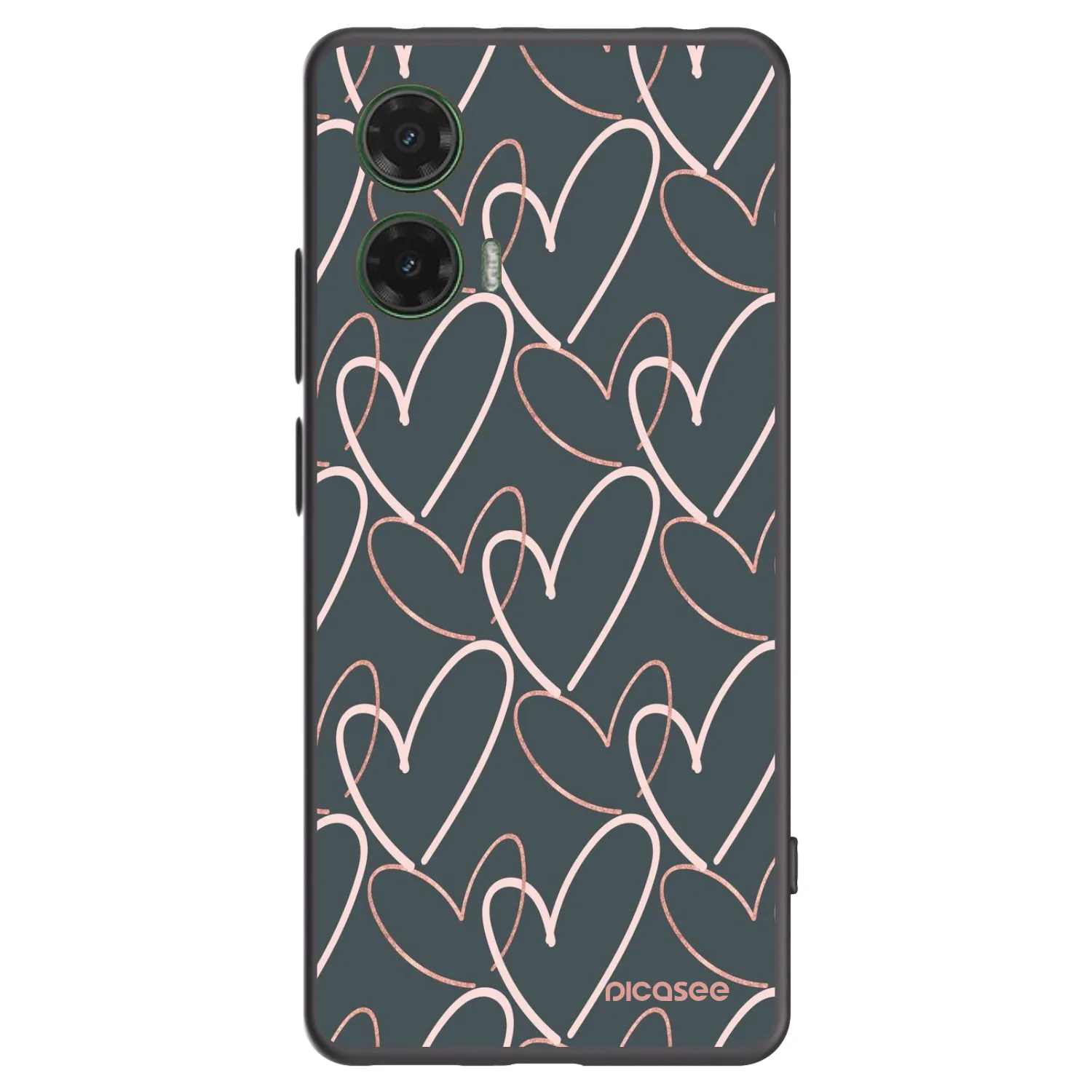 Picasee silikonski črni ovitek za Motorola Moto G35 5G - Lots of love