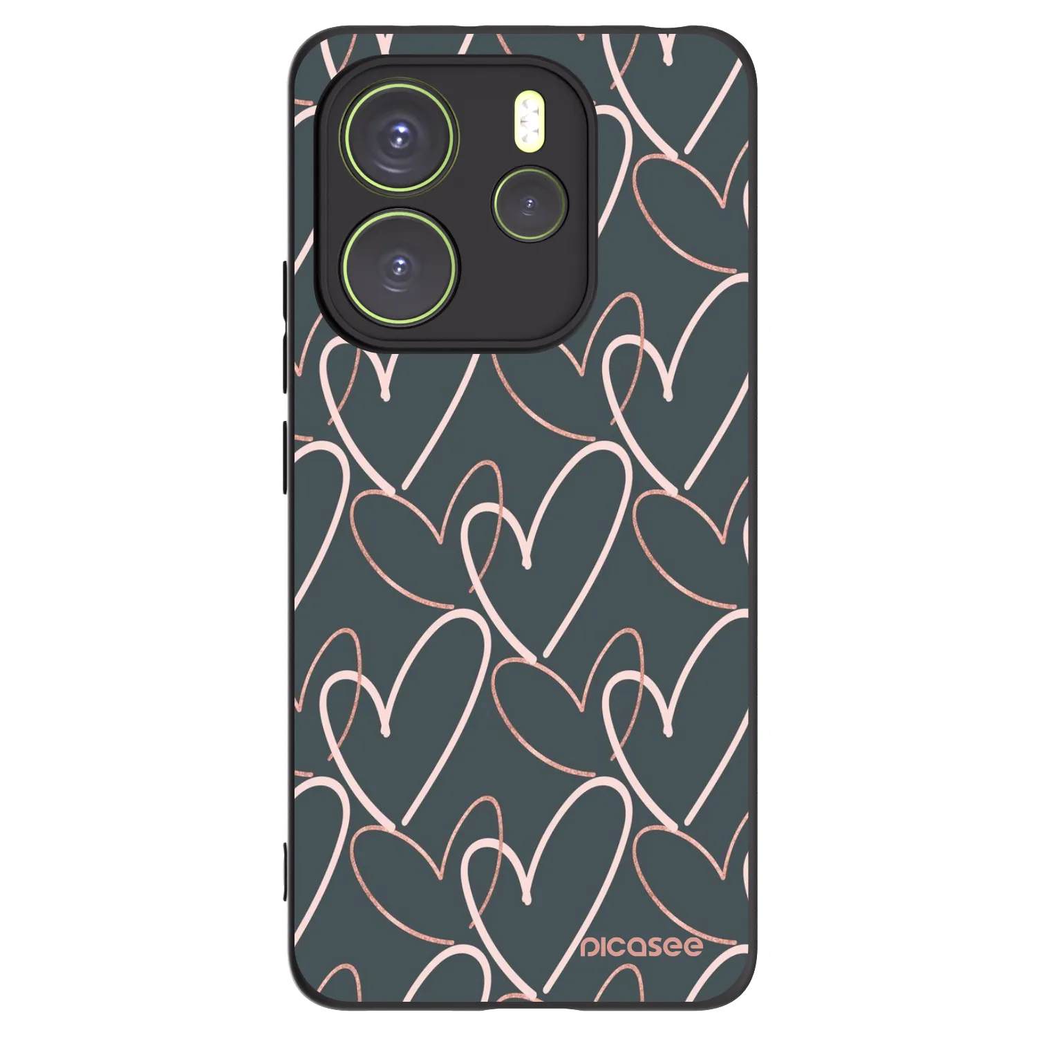Picasee silikonski črni ovitek za Xiaomi Redmi Note 14 4G - Lots of love