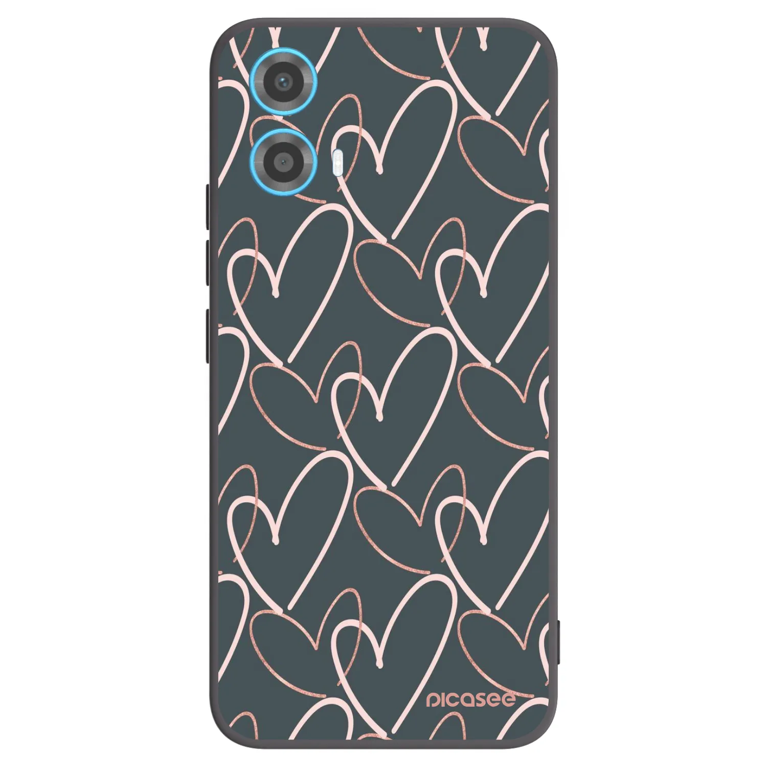 Picasee silikonski črni ovitek za Motorola Moto G34 5G - Lots of love