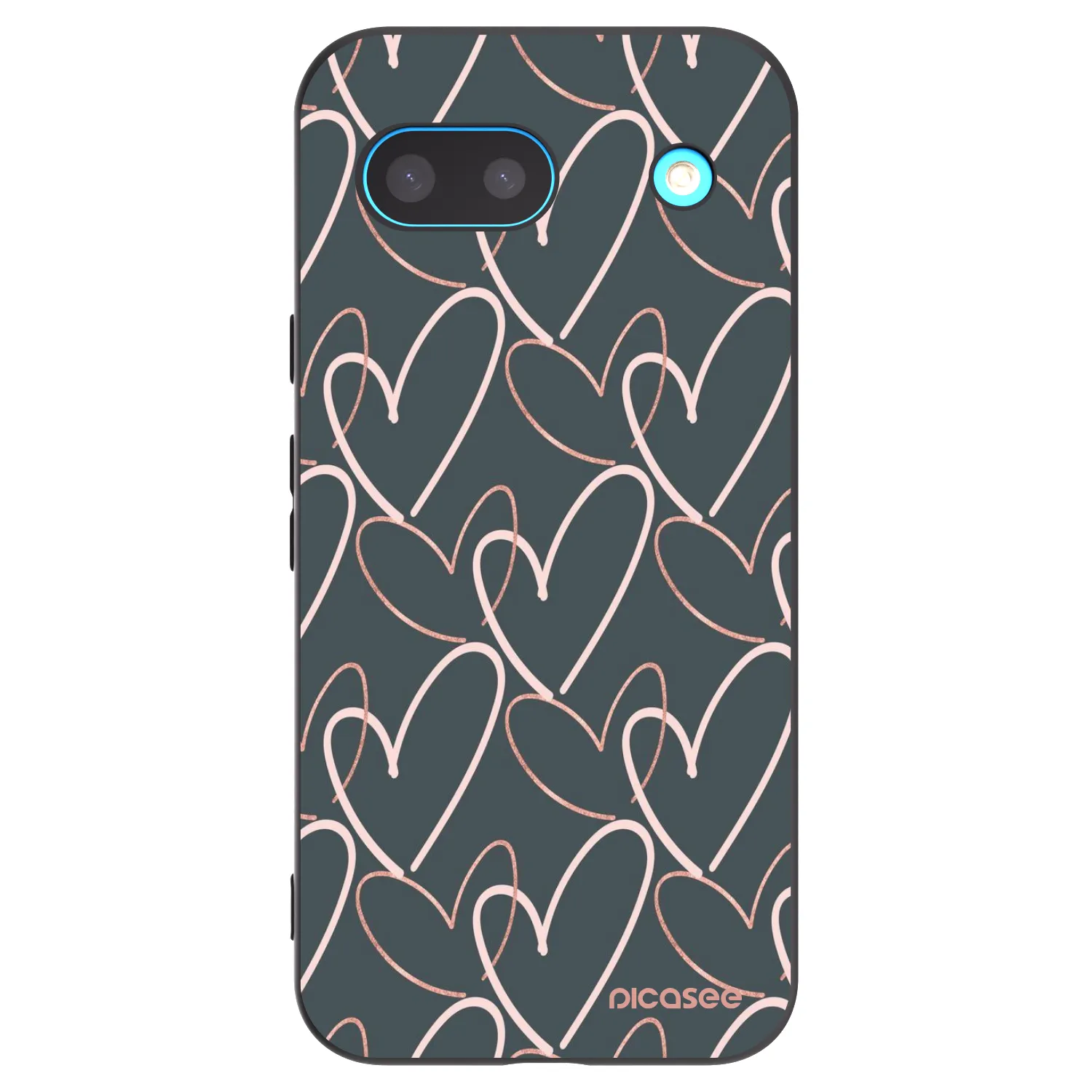 Picasee silikonski črni ovitek za Google Pixel 8a - Lots of love