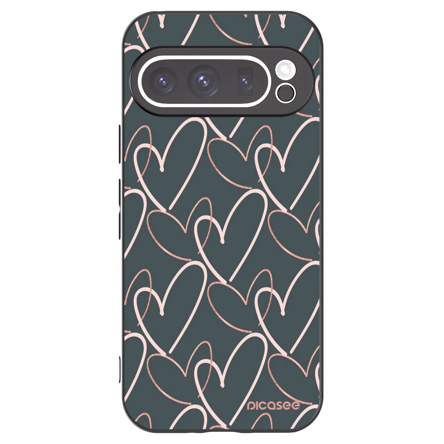 Picasee silikonski črni ovitek za Google Pixel 9 Pro - Lots of love