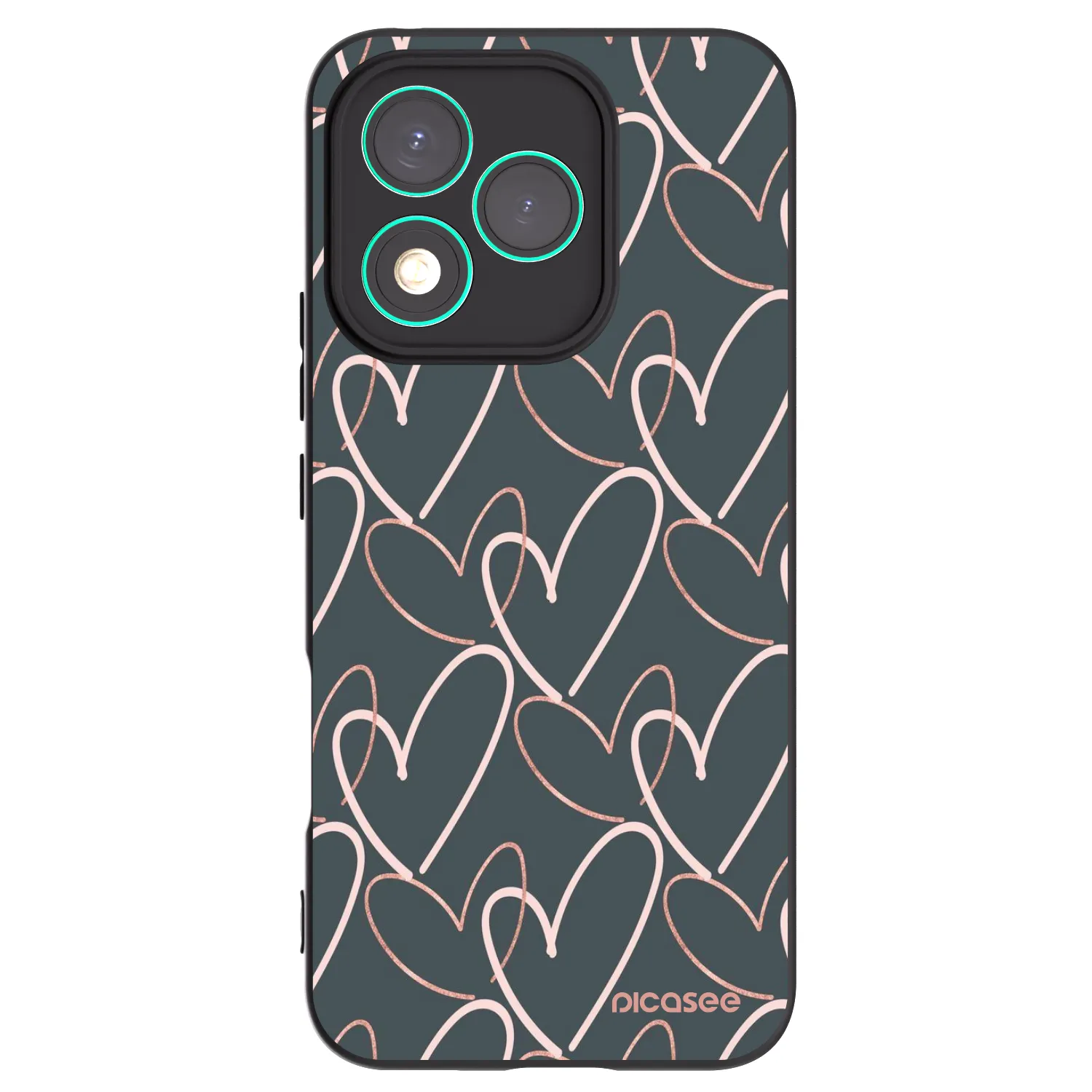 Picasee silikonski črni ovitek za Honor 400 Lite 5G - Lots of love