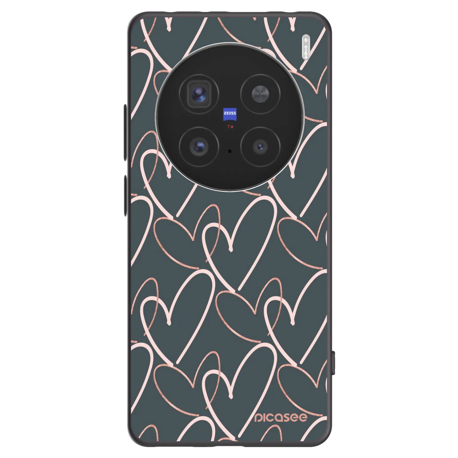 Picasee silikonski črni ovitek za Vivo X200 Pro - Lots of love