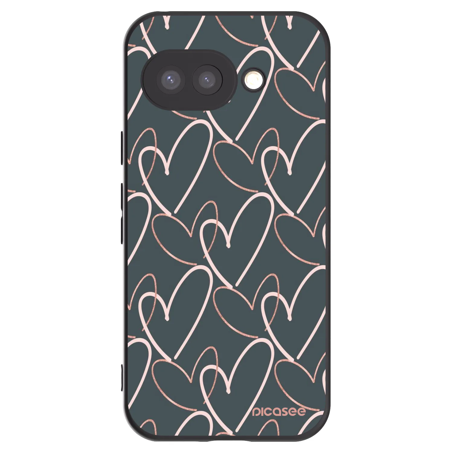 Picasee silikonski črni ovitek za Google Pixel 9a - Lots of love