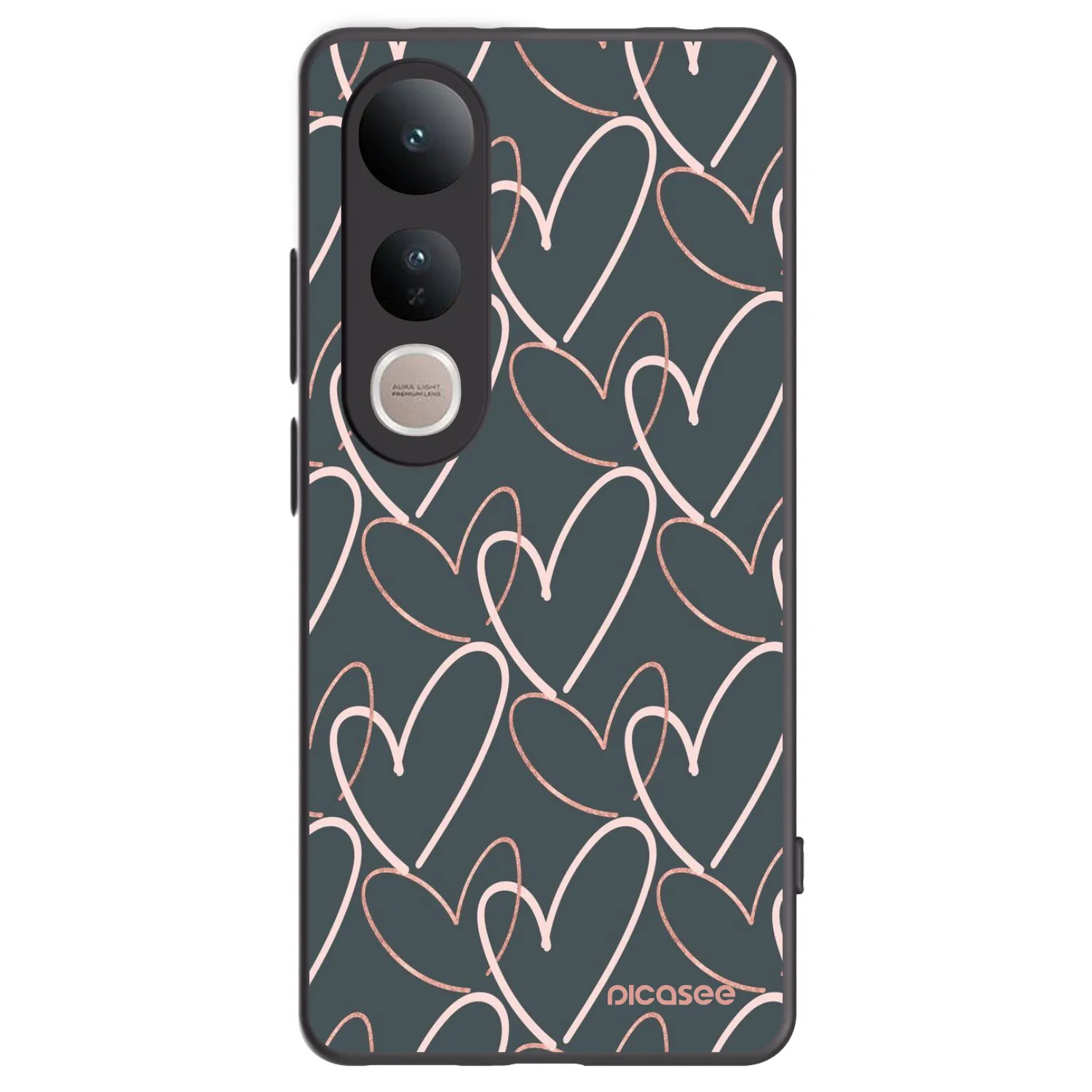 Picasee silikonski črni ovitek za Vivo V50 Lite 5G - Lots of love