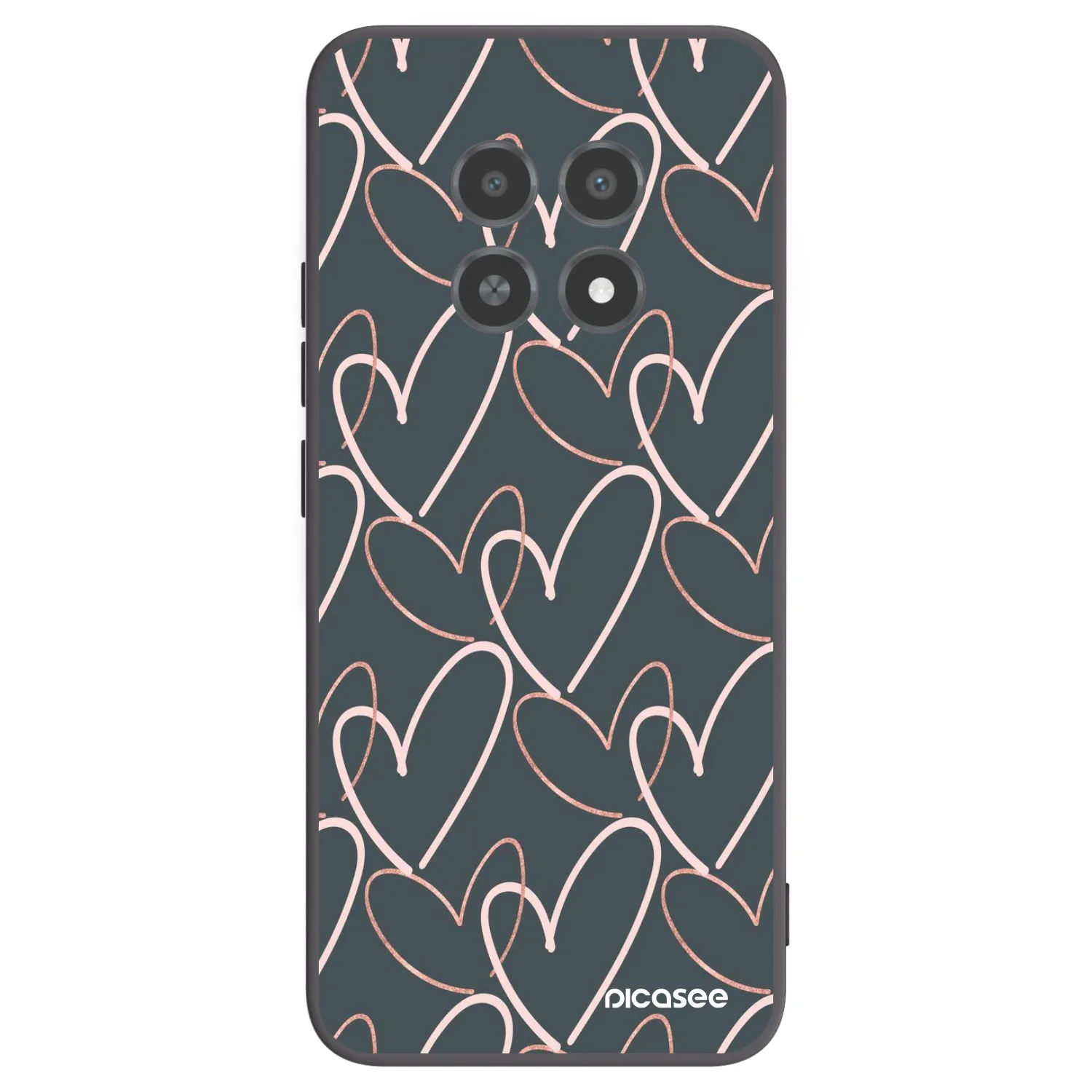Picasee silikonski črni ovitek za Realme 12X - Lots of love