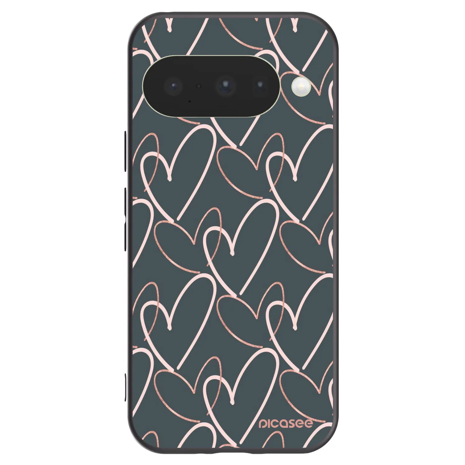 Picasee silikonski črni ovitek za Google Pixel 10 - Lots of love