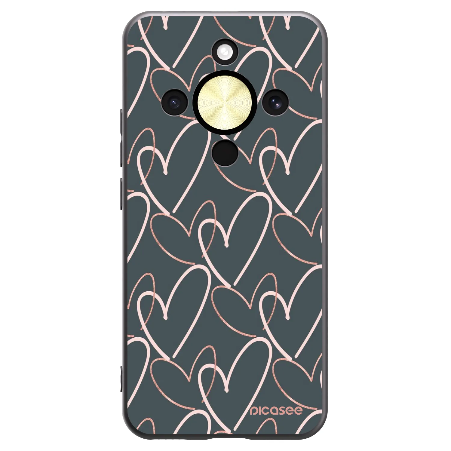 Picasee silikonski črni ovitek za Honor Magic8 Lite 5G - Lots of love