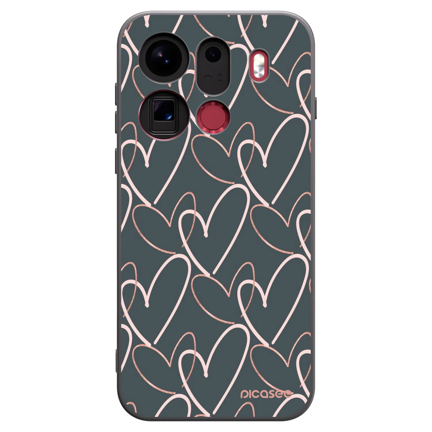 Picasee silikonski črni ovitek za OPPO Find X9 Pro - Lots of love