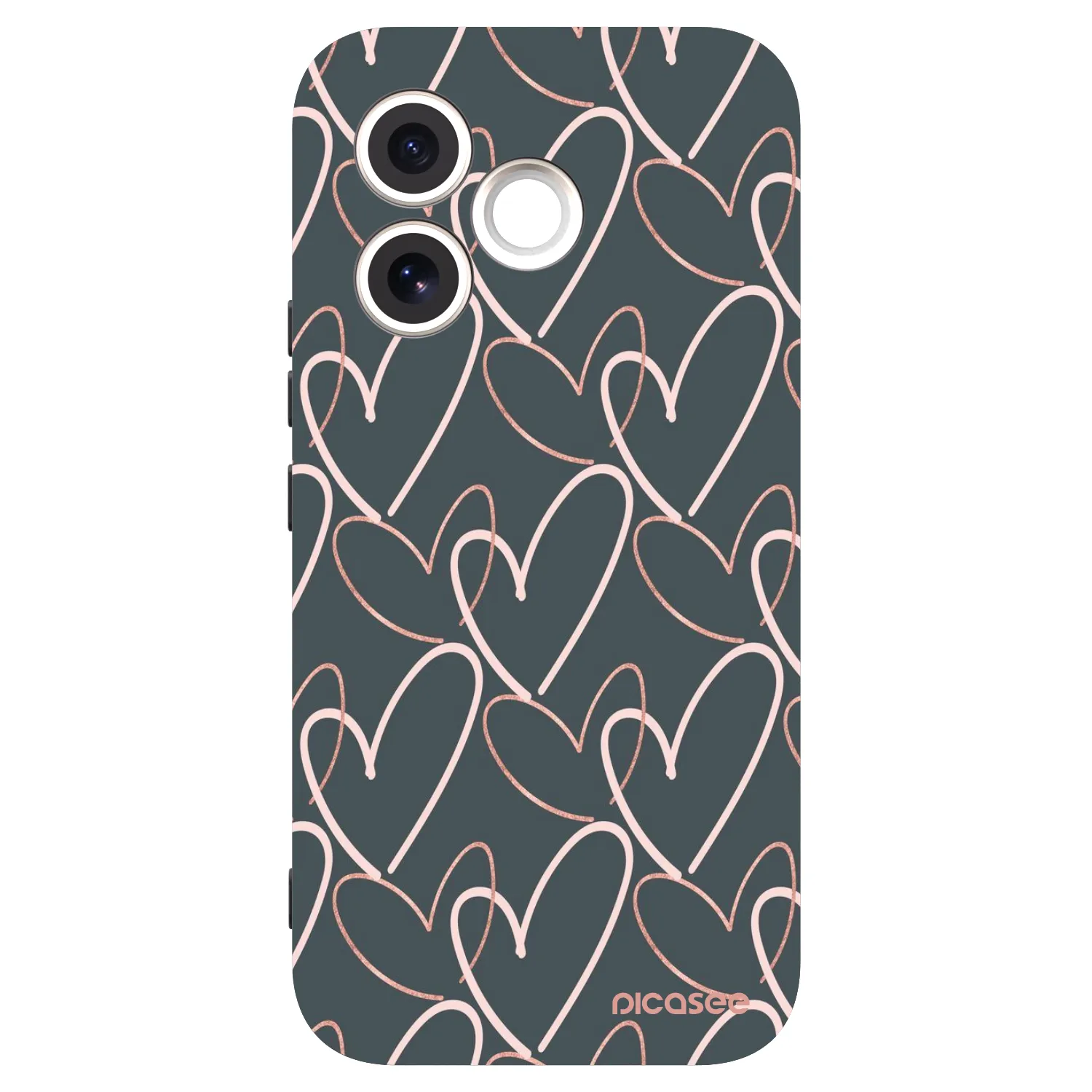 Picasee silikonski črni ovitek za Honor 600 Lite - Lots of love