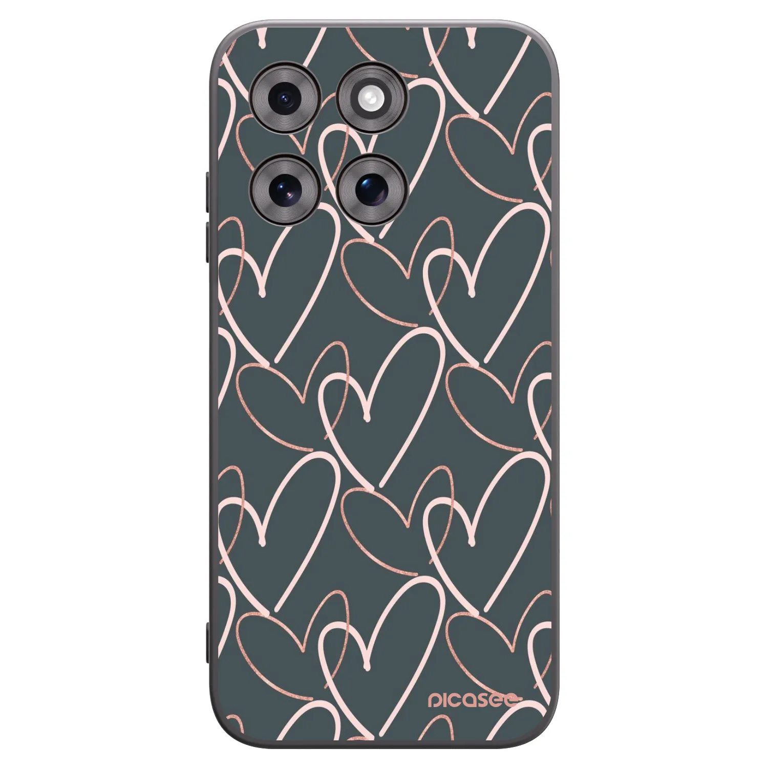 Picasee silikonski črni ovitek za Motorola Moto G77 - Lots of love