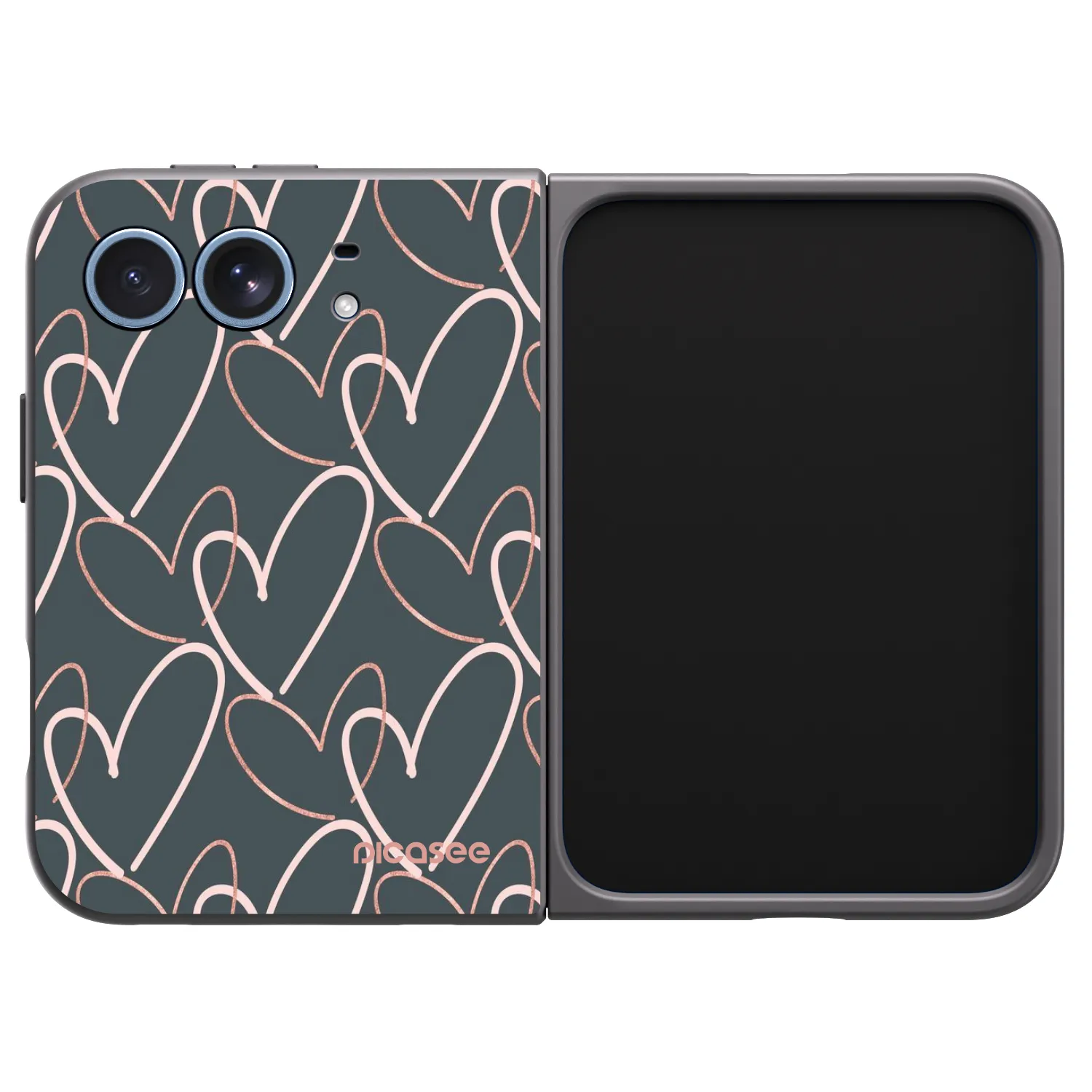 Picasee silikonski črni ovitek za Apple iPhone Duo - Lots of love
