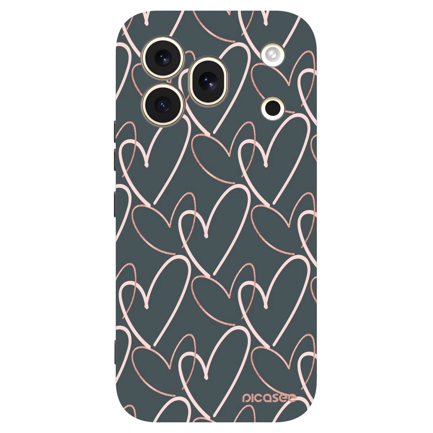 Picasee silikonski črni ovitek za Honor 600 Pro - Lots of love
