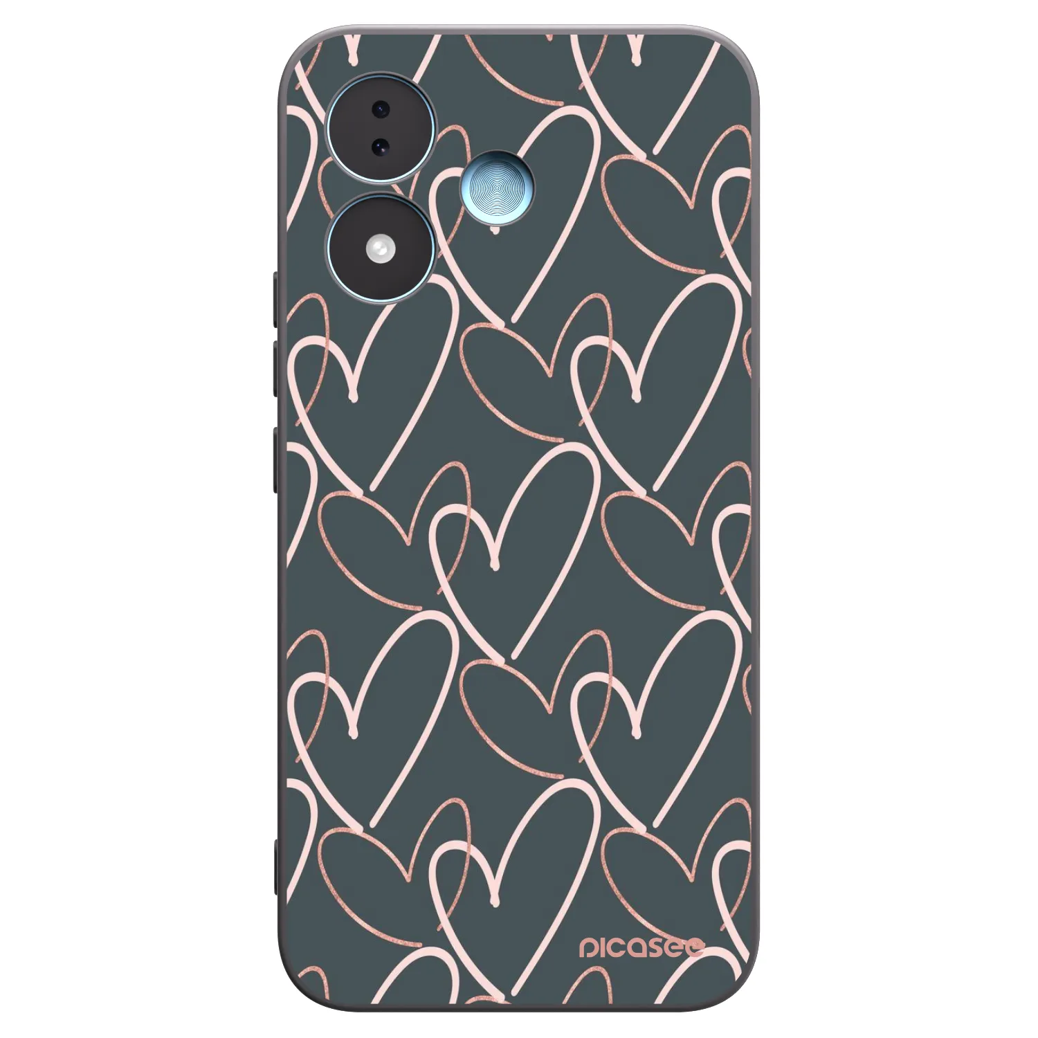 Picasee silikonski črni ovitek za Xiaomi Redmi Note 17 5G - Lots of love
