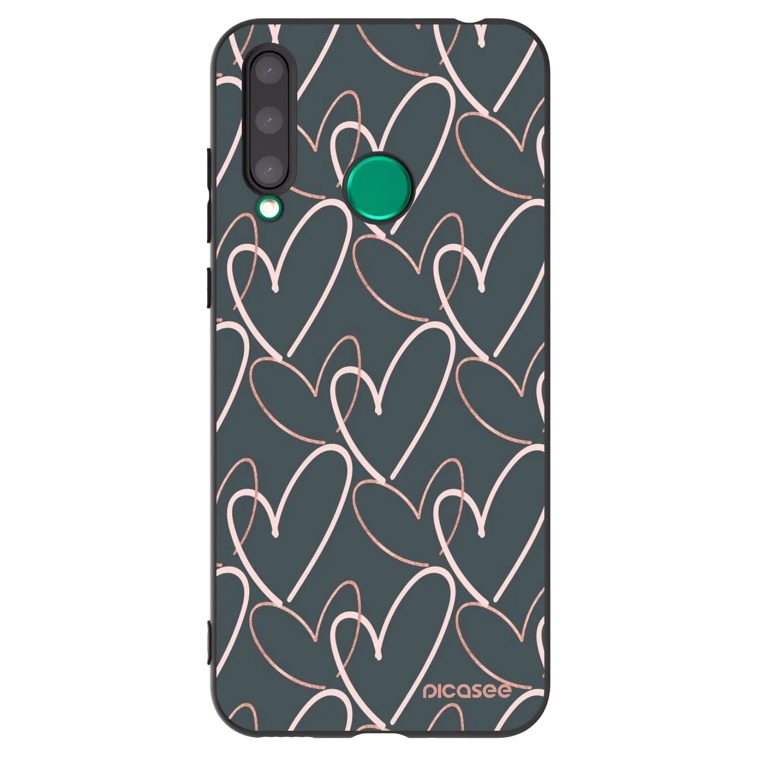 Picasee silikonski črni ovitek za Honor 20 Lite - Lots of love