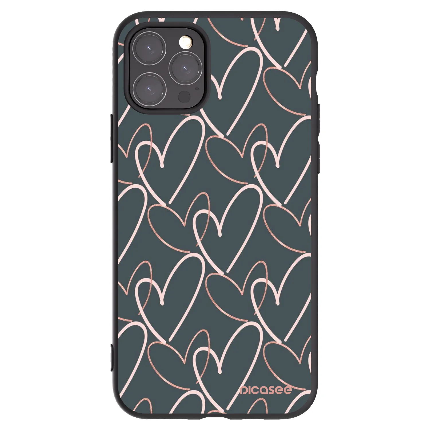 Picasee silikonski črni ovitek za Apple iPhone 11 Pro - Lots of love