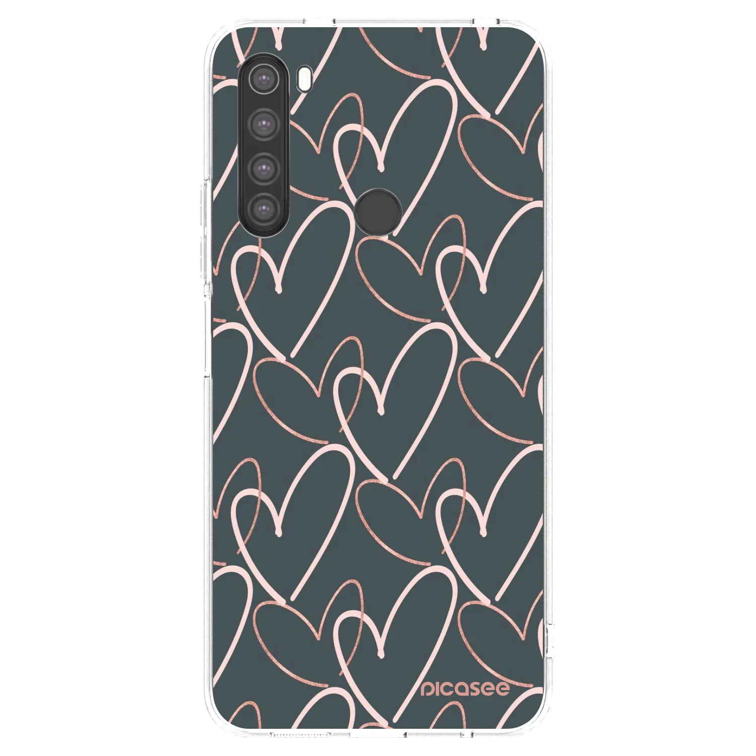 Picasee silikonski prozorni ovitek za Xiaomi Redmi Note 8 - Lots of love