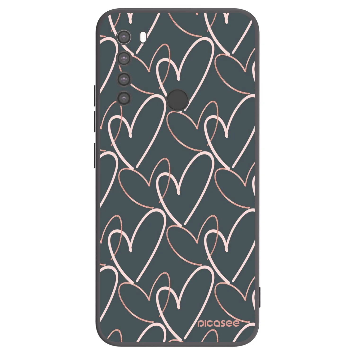 Picasee silikonski črni ovitek za Xiaomi Redmi Note 8 - Lots of love
