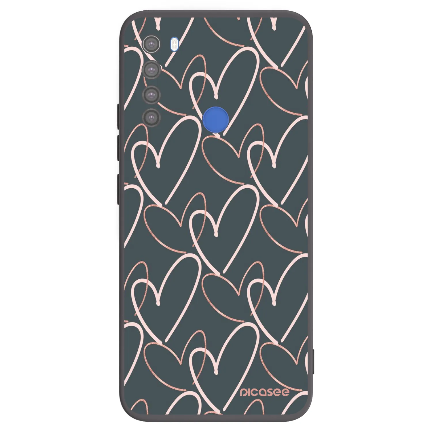 Picasee silikonski črni ovitek za Xiaomi Redmi Note 8T - Lots of love