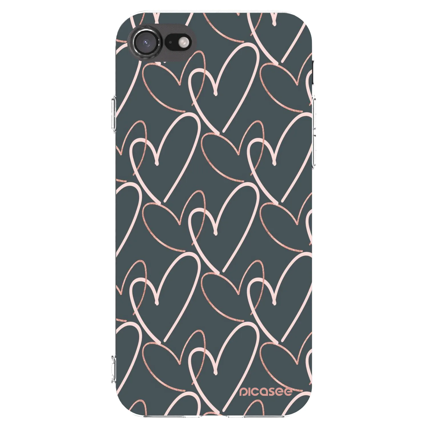 Picasee silikonski prozorni ovitek za Apple iPhone SE 2020 - Lots of love