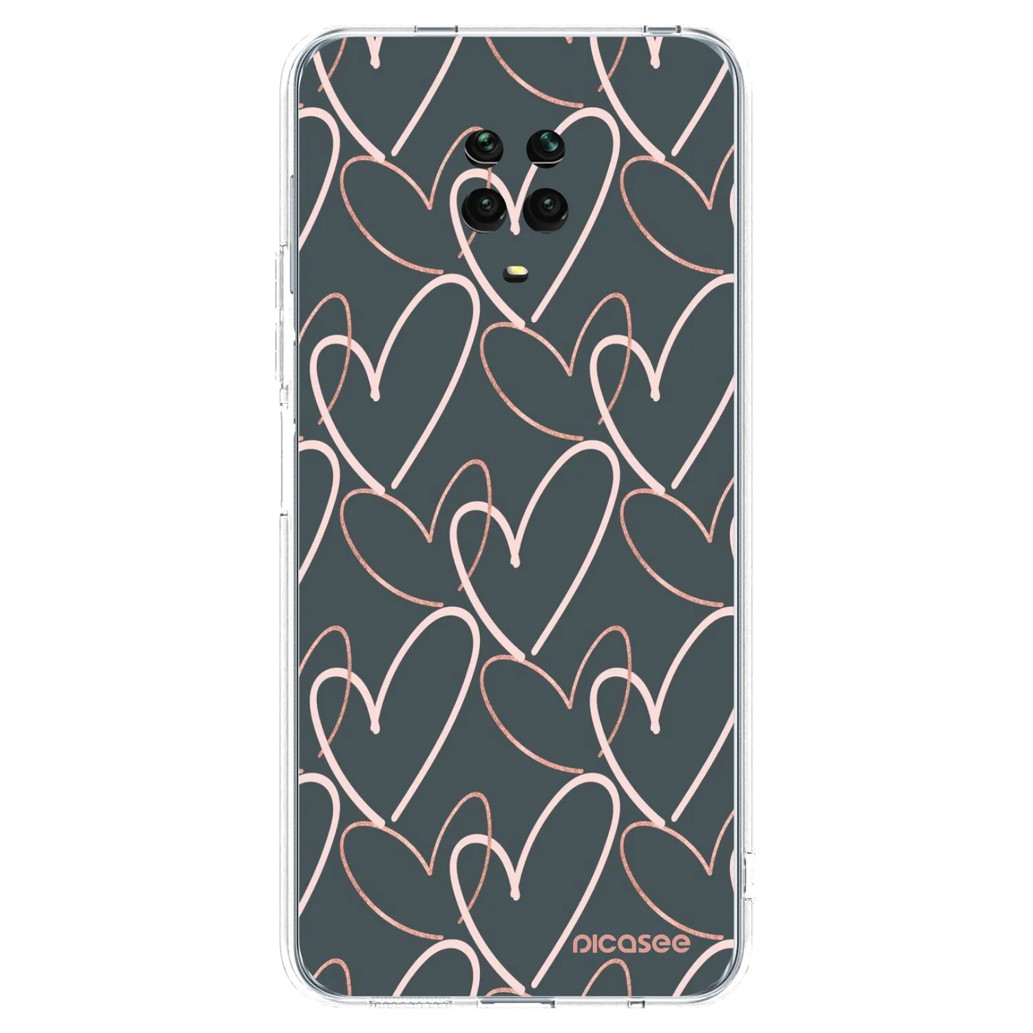 Picasee silikonski prozorni ovitek za Xiaomi Redmi Note 9 Pro - Lots of love