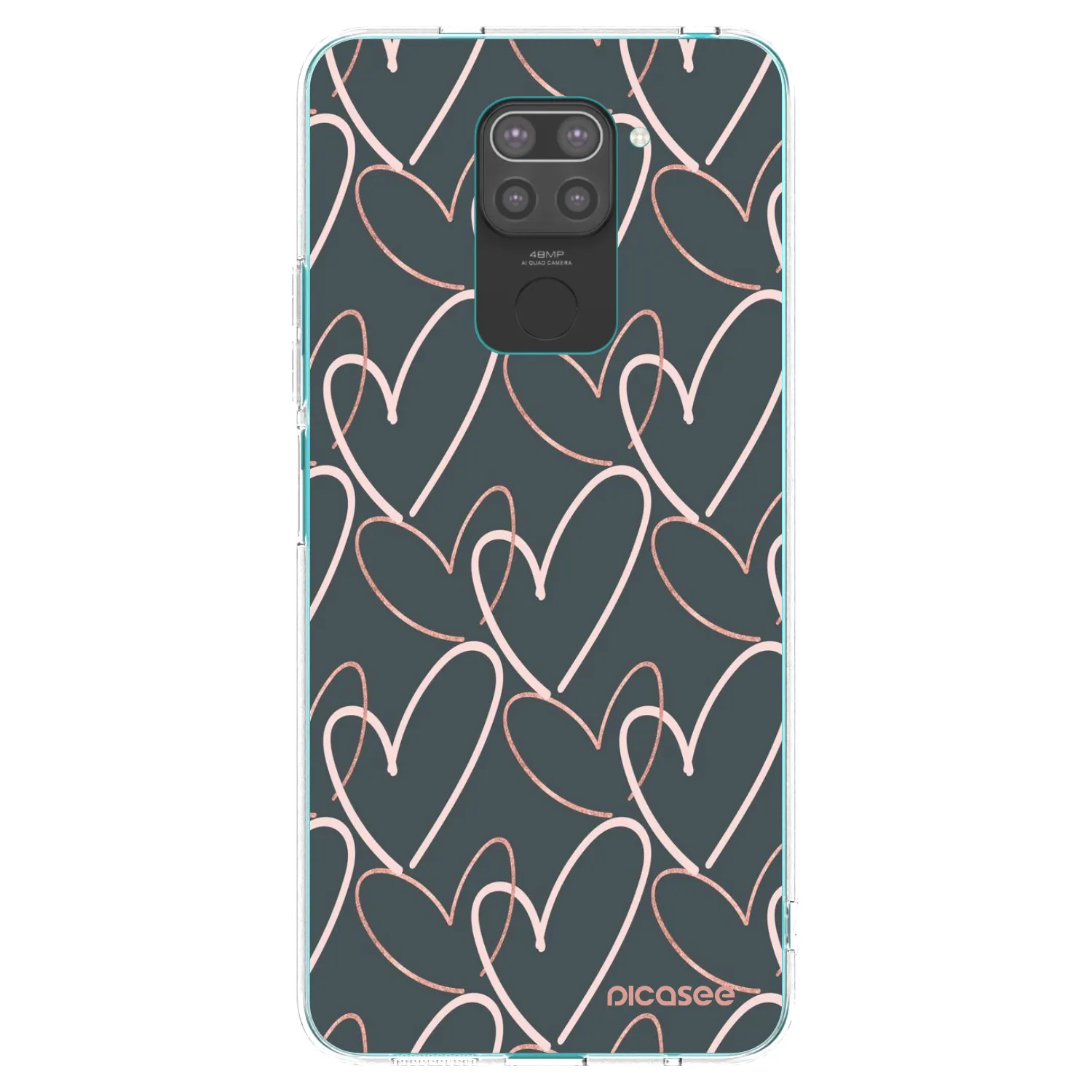 Picasee silikonski črni ovitek za Xiaomi Redmi Note 9 - Lots of love