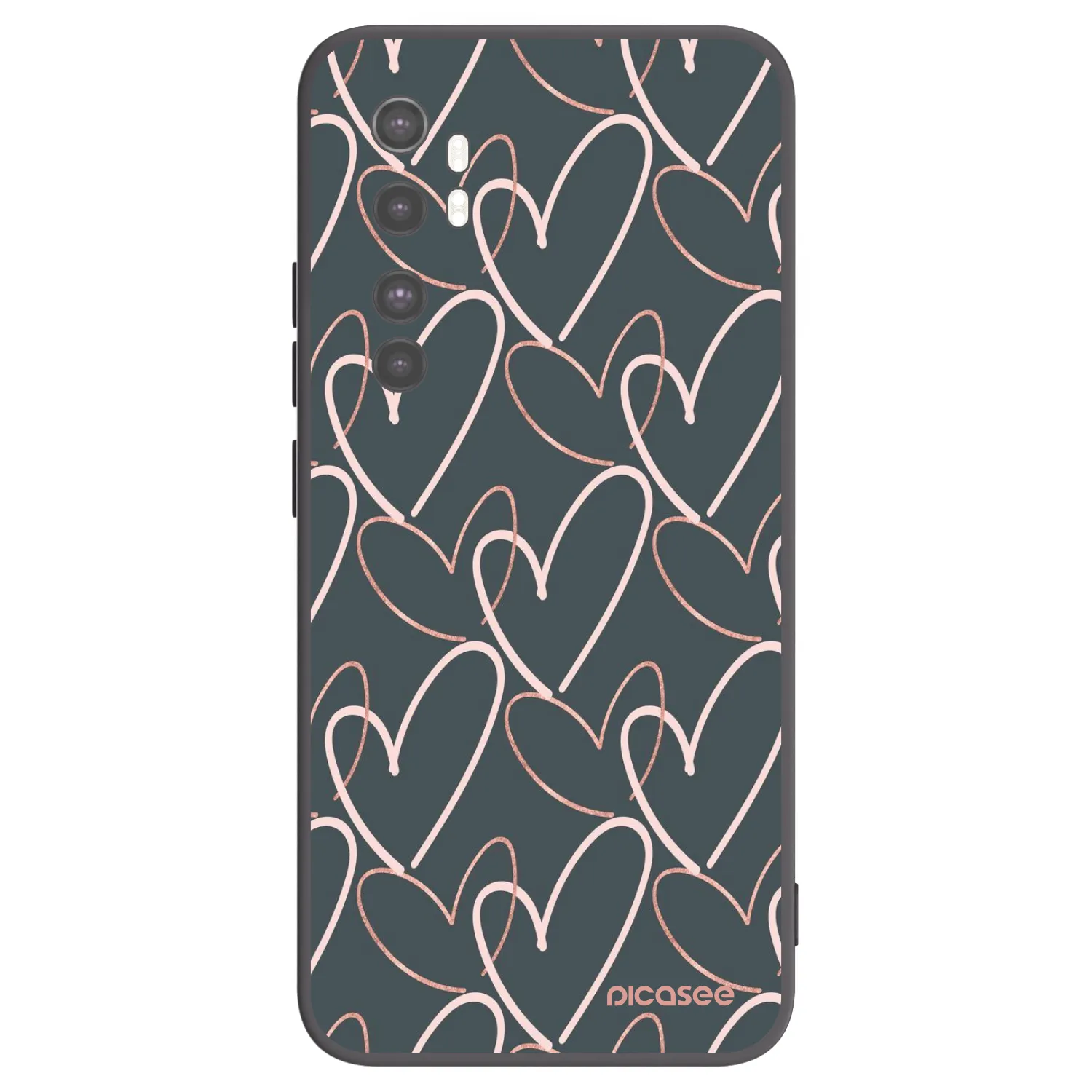 Picasee silikonski črni ovitek za Xiaomi Mi Note 10 Lite - Lots of love