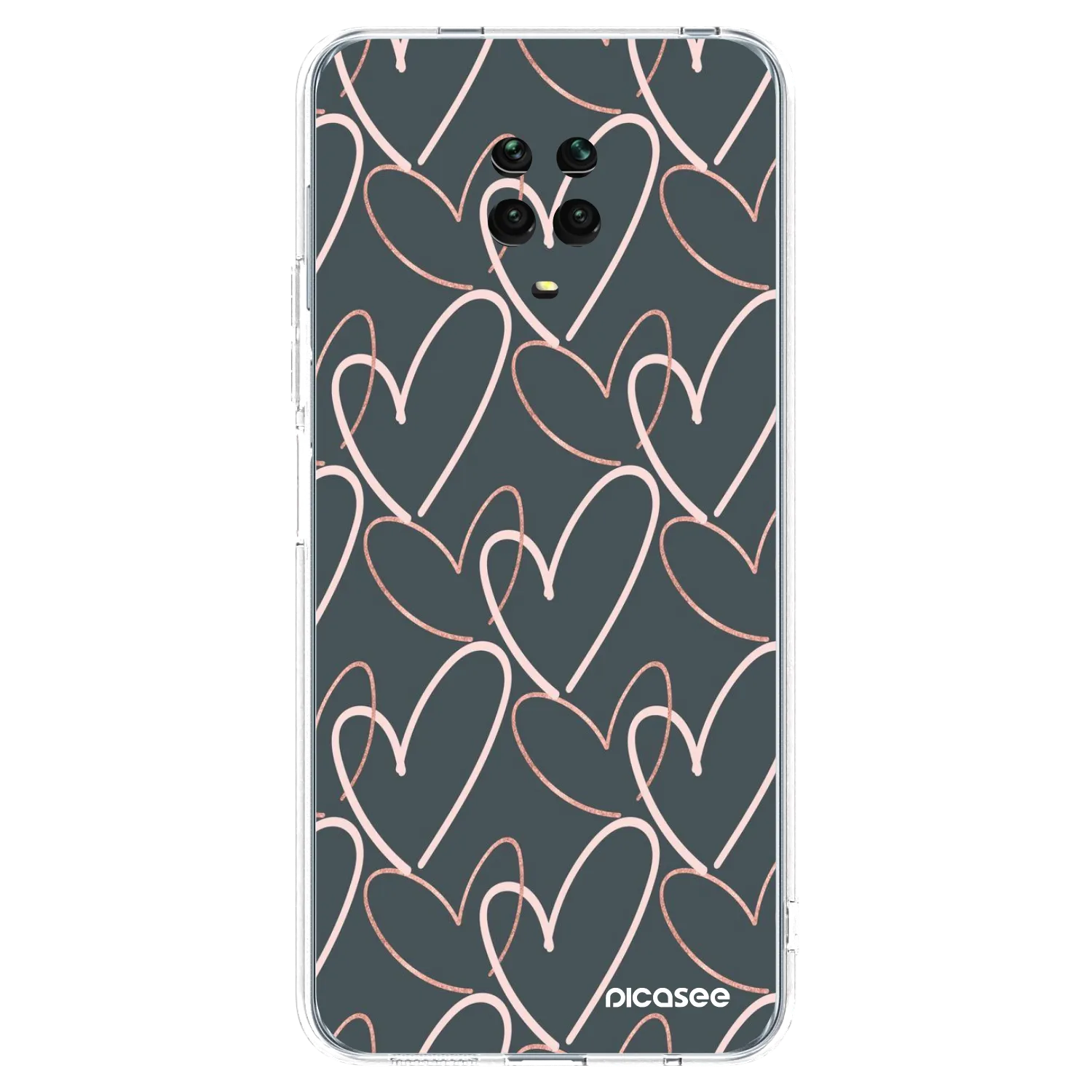 Picasee silikonski prozorni ovitek za Xiaomi Redmi Note 9S - Lots of love