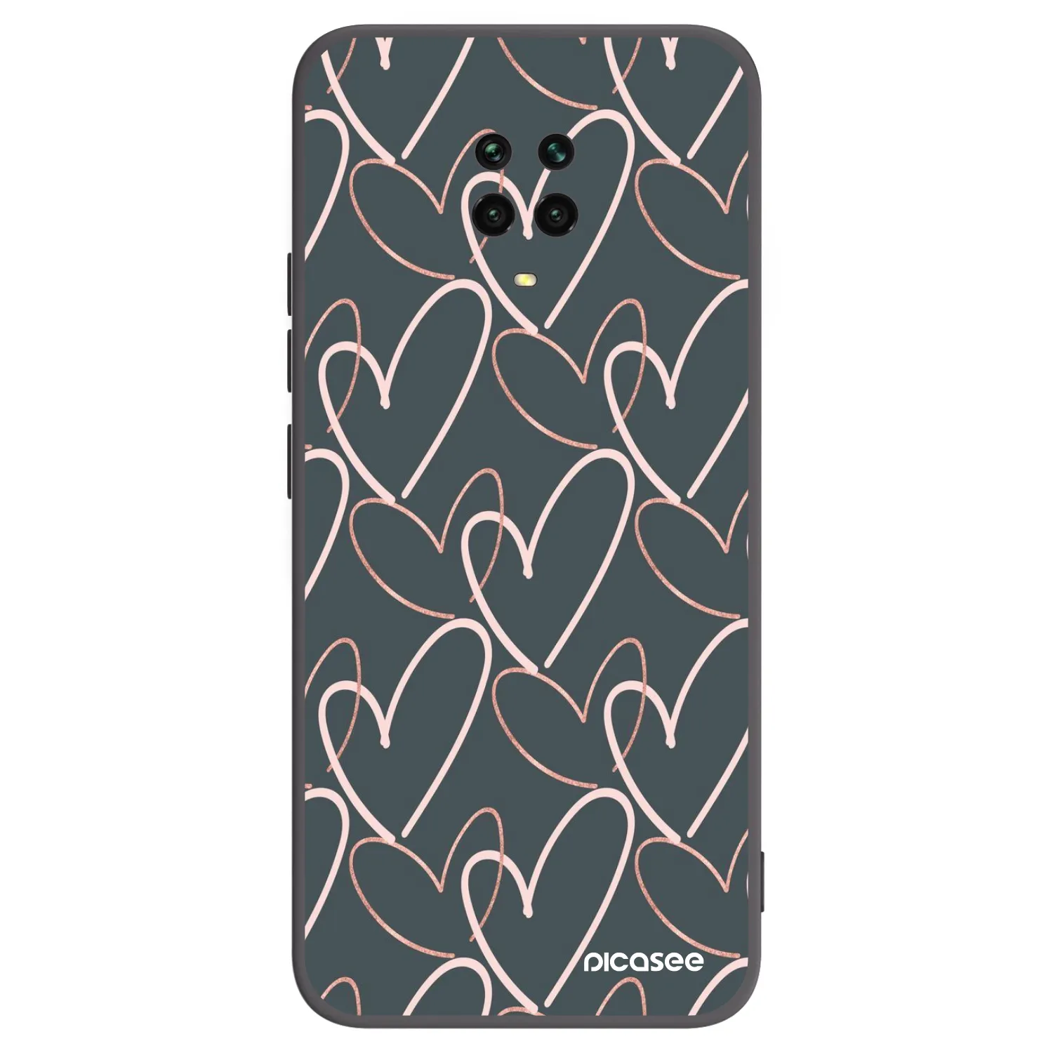 Picasee silikonski črni ovitek za Xiaomi Redmi Note 9S - Lots of love