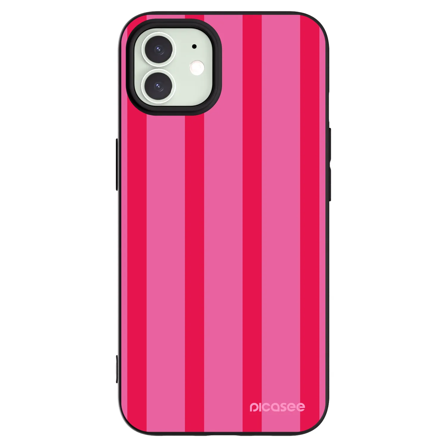 Picasee silikonski črni ovitek za Apple iPhone 12 - Hot tropic