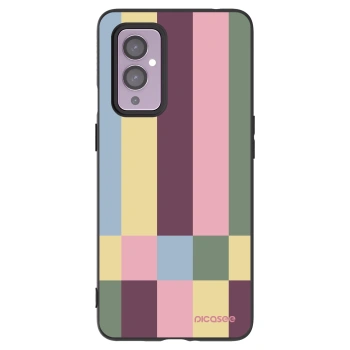 Picasee silikonski črni ovitek za OnePlus 9 - Lobby tiles