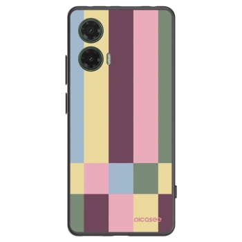 Picasee silikonski črni ovitek za Motorola Moto G35 5G - Lobby tiles