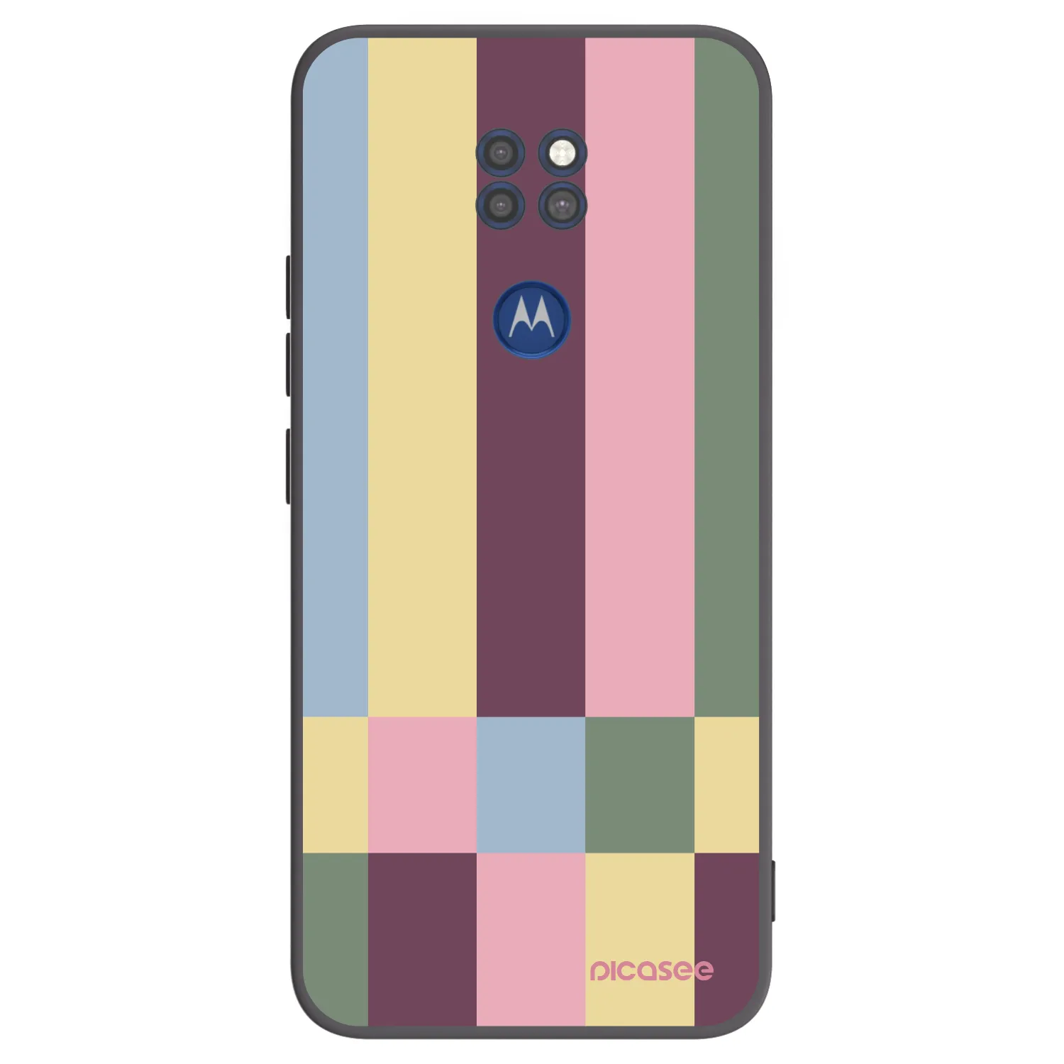 Picasee silikonski črni ovitek za Motorola Moto G9 Play - Lobby tiles