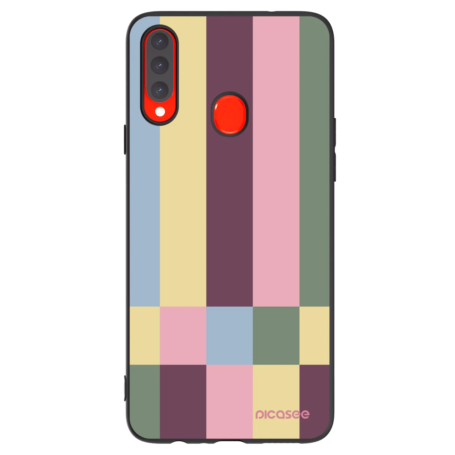 Picasee silikonski črni ovitek za Samsung Galaxy A20s - Lobby tiles