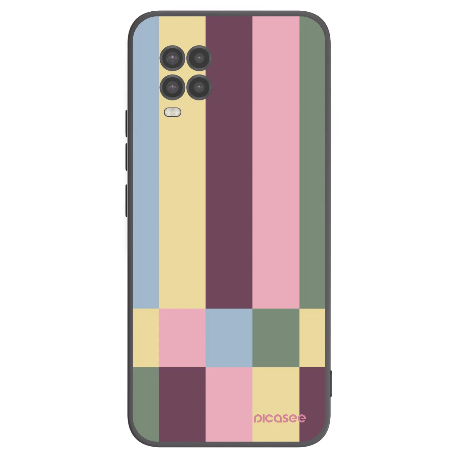 Picasee silikonski črni ovitek za Xiaomi Mi 10 Lite - Lobby tiles