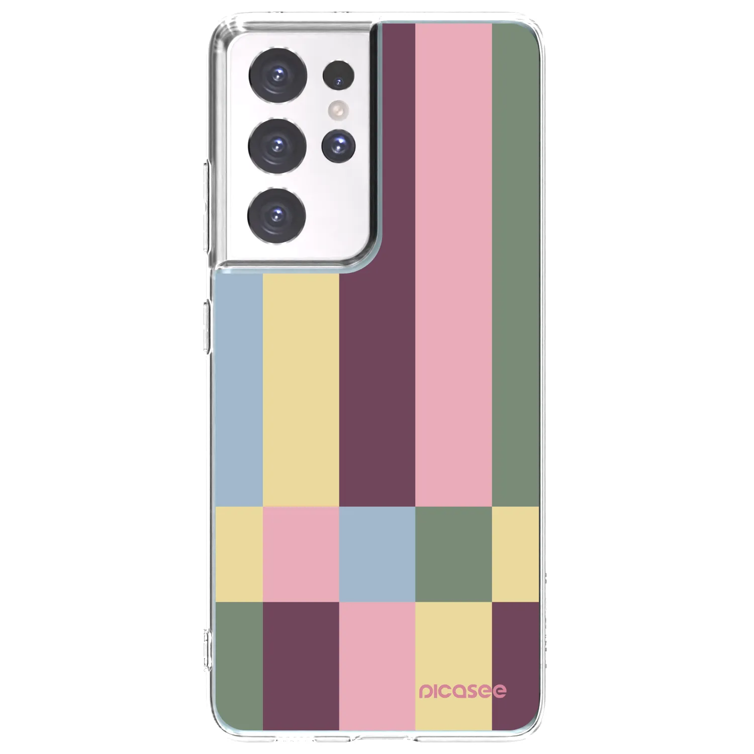 Picasee silikonski prozorni ovitek za Samsung Galaxy S21 Ultra 5G G998B - Lobby tiles